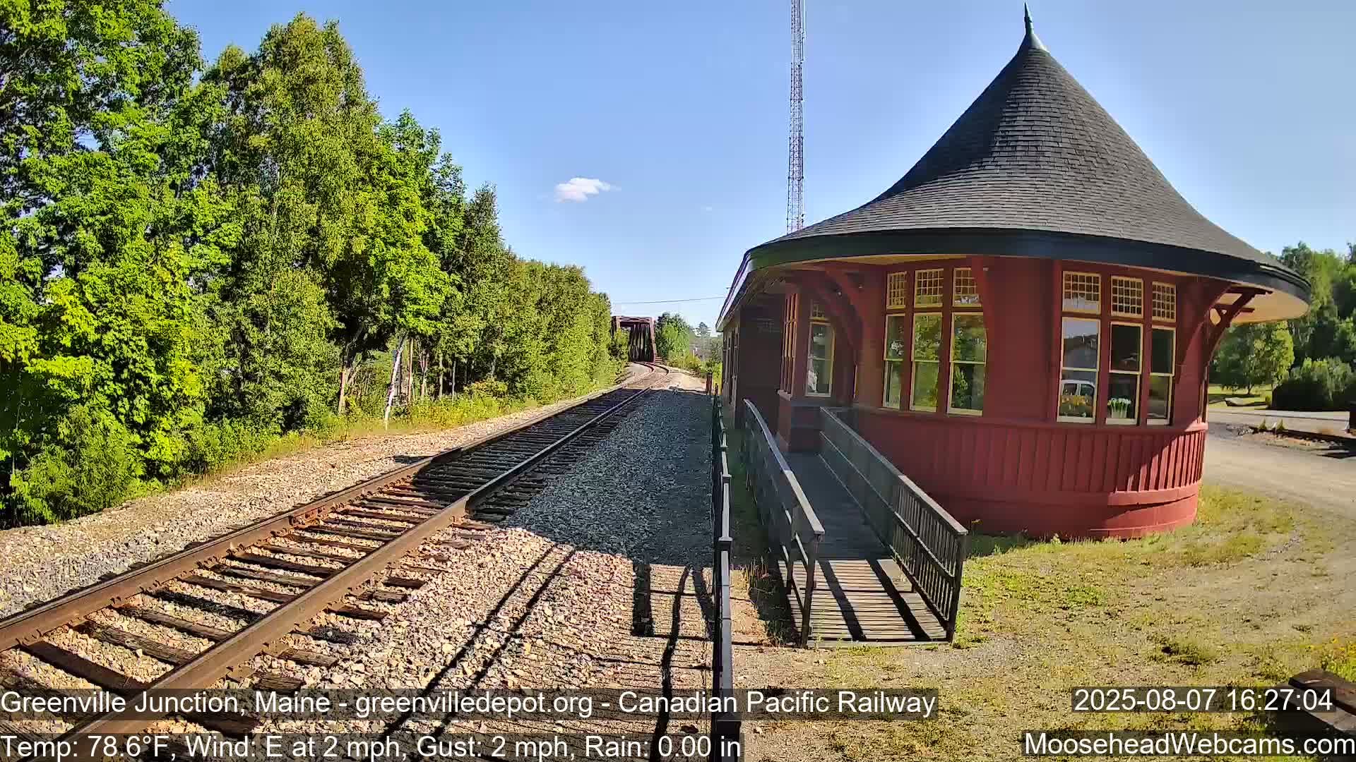 Canadian Pacific Railway , Live Cam , Greenville Junction - Greenville , Maine ,USA