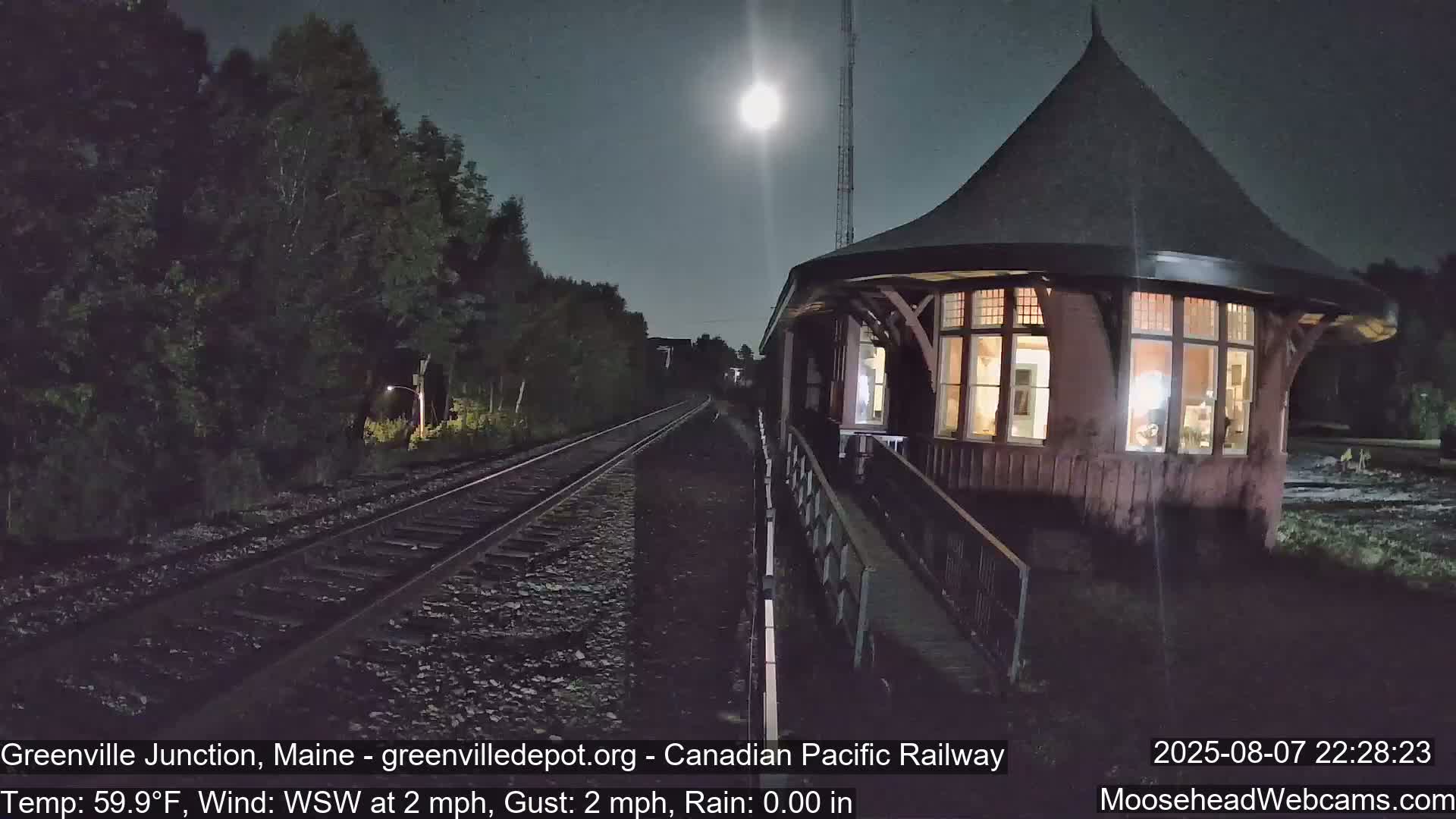 Canadian Pacific Railway , Live Cam , Greenville Junction - Greenville , Maine ,USA