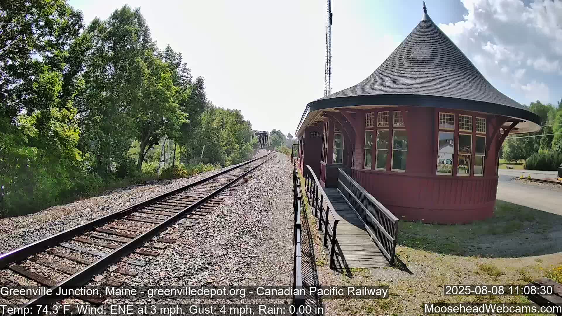 Canadian Pacific Railway , Live Cam , Greenville Junction - Greenville , Maine ,USA