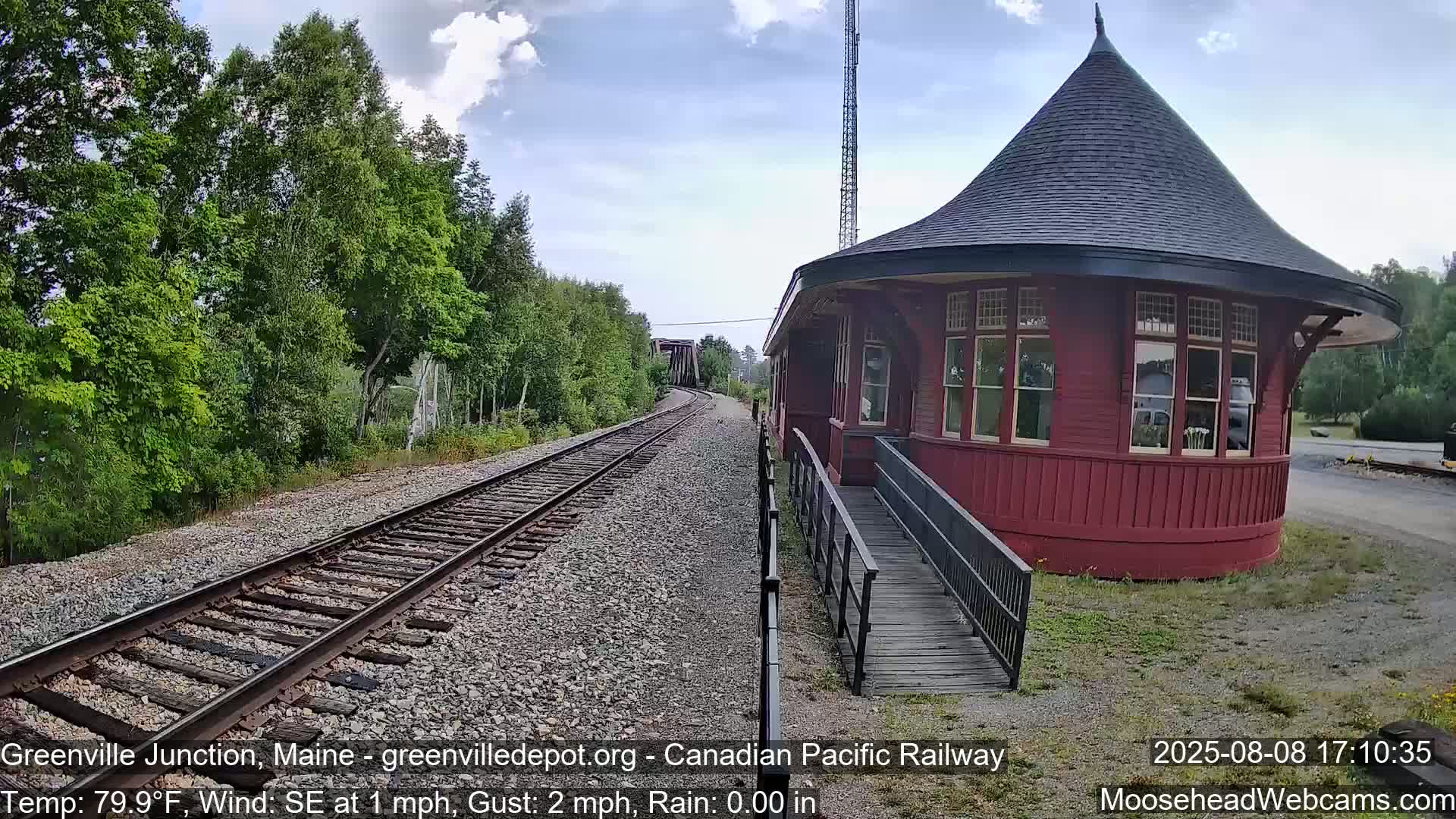 Canadian Pacific Railway , Live Cam , Greenville Junction - Greenville , Maine ,USA