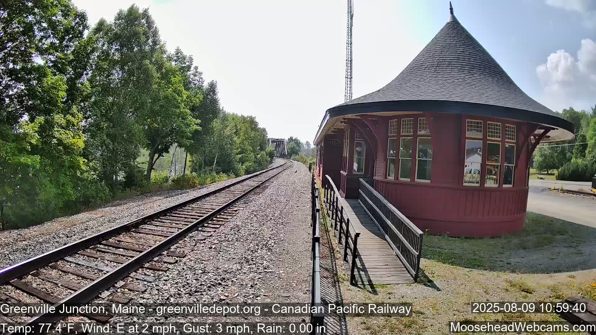 Canadian Pacific Railway , Live Cam , Greenville Junction - Greenville , Maine ,USA