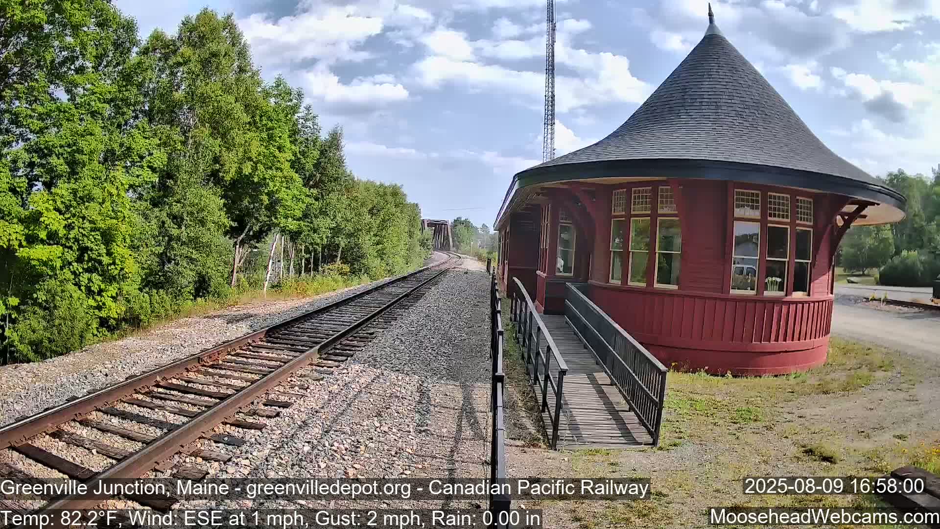 Canadian Pacific Railway , Live Cam , Greenville Junction - Greenville , Maine ,USA