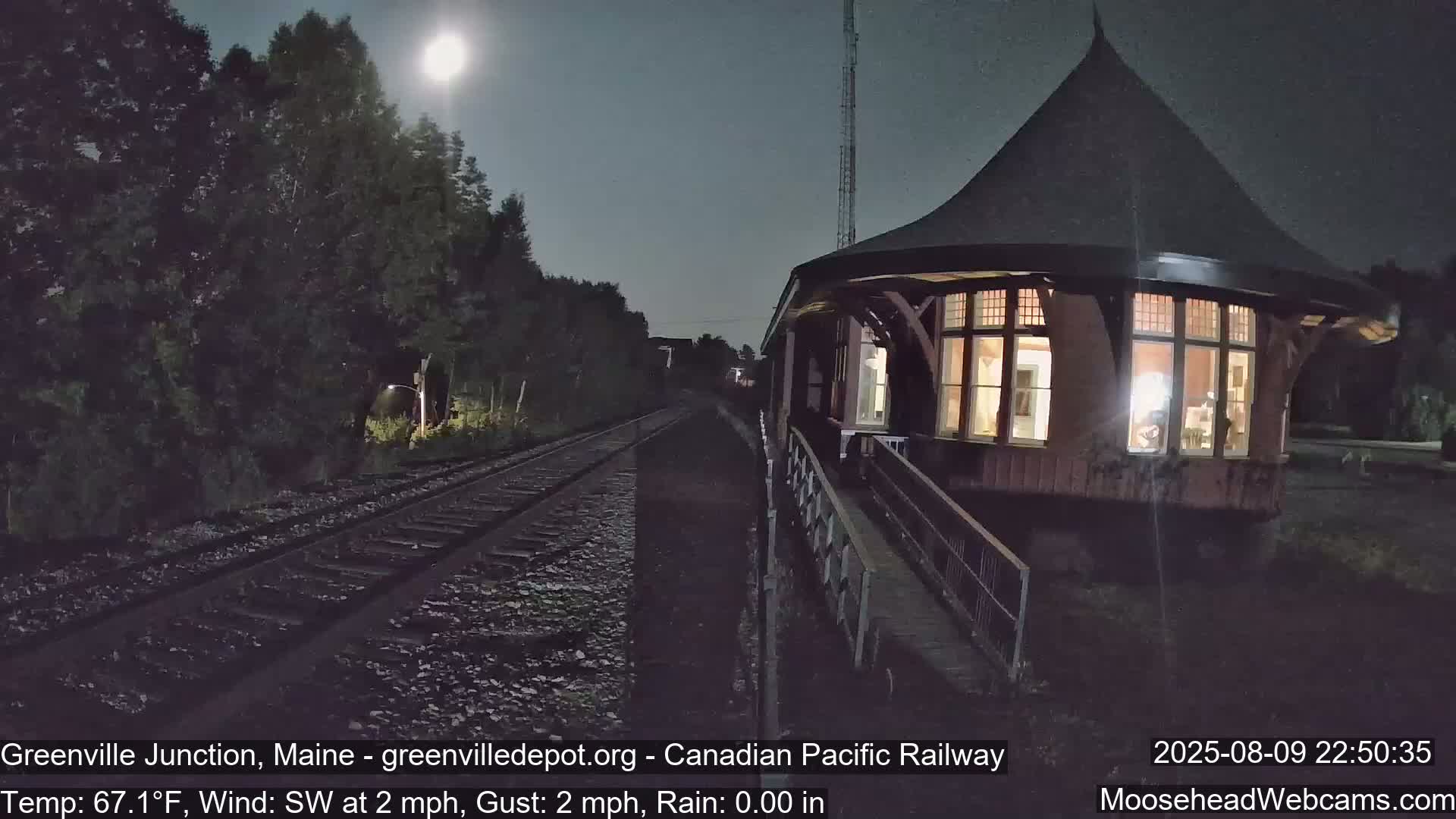 Canadian Pacific Railway , Live Cam , Greenville Junction - Greenville , Maine ,USA