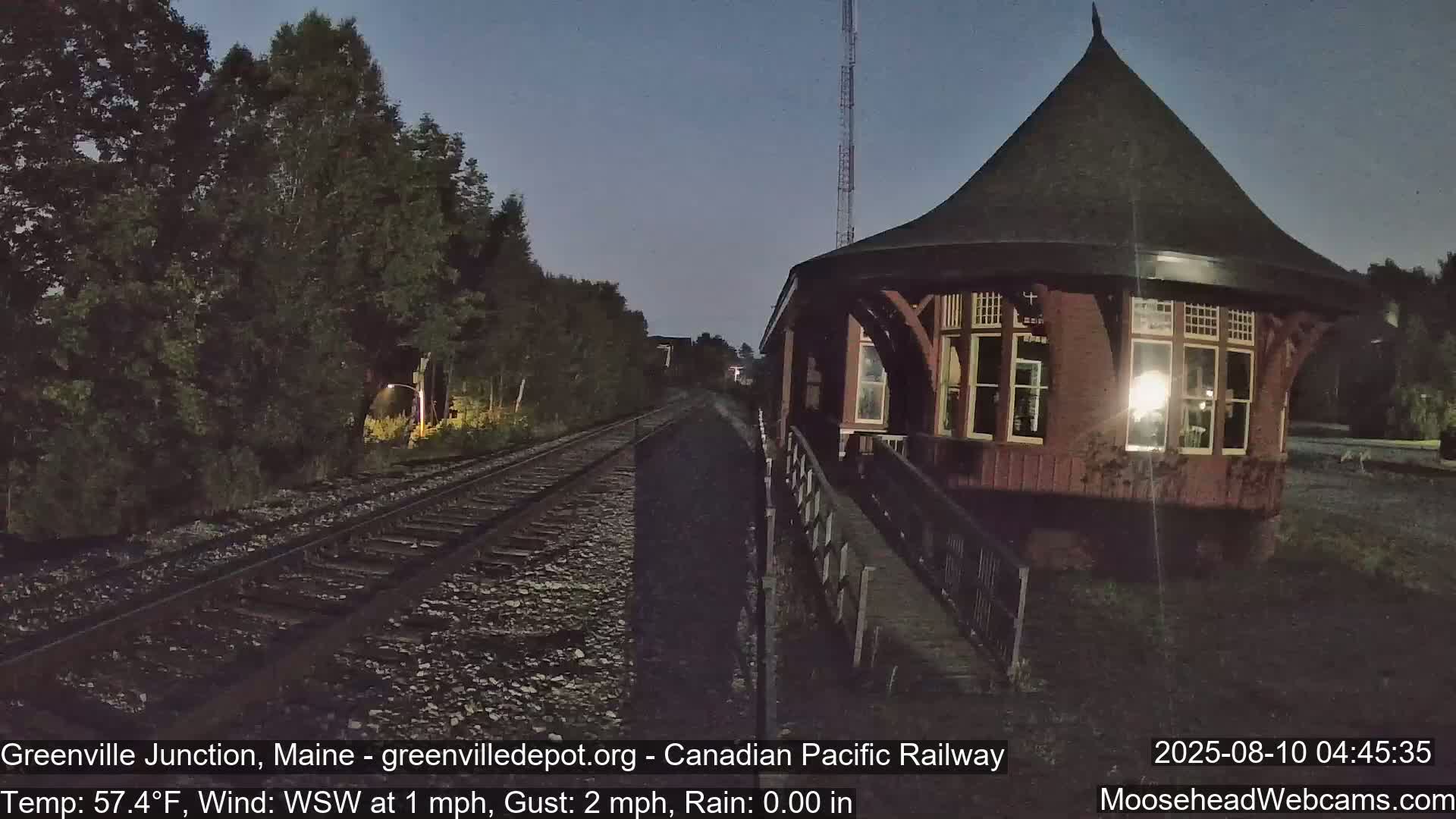 Canadian Pacific Railway , Live Cam , Greenville Junction - Greenville , Maine ,USA