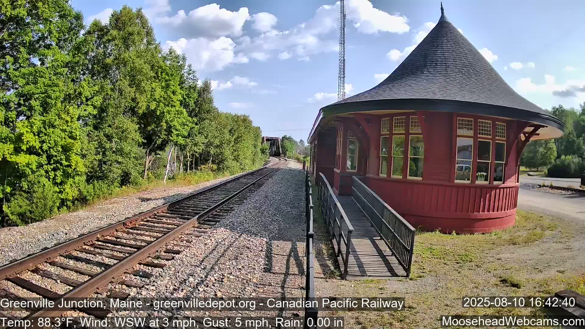 Canadian Pacific Railway , Live Cam , Greenville Junction - Greenville , Maine ,USA