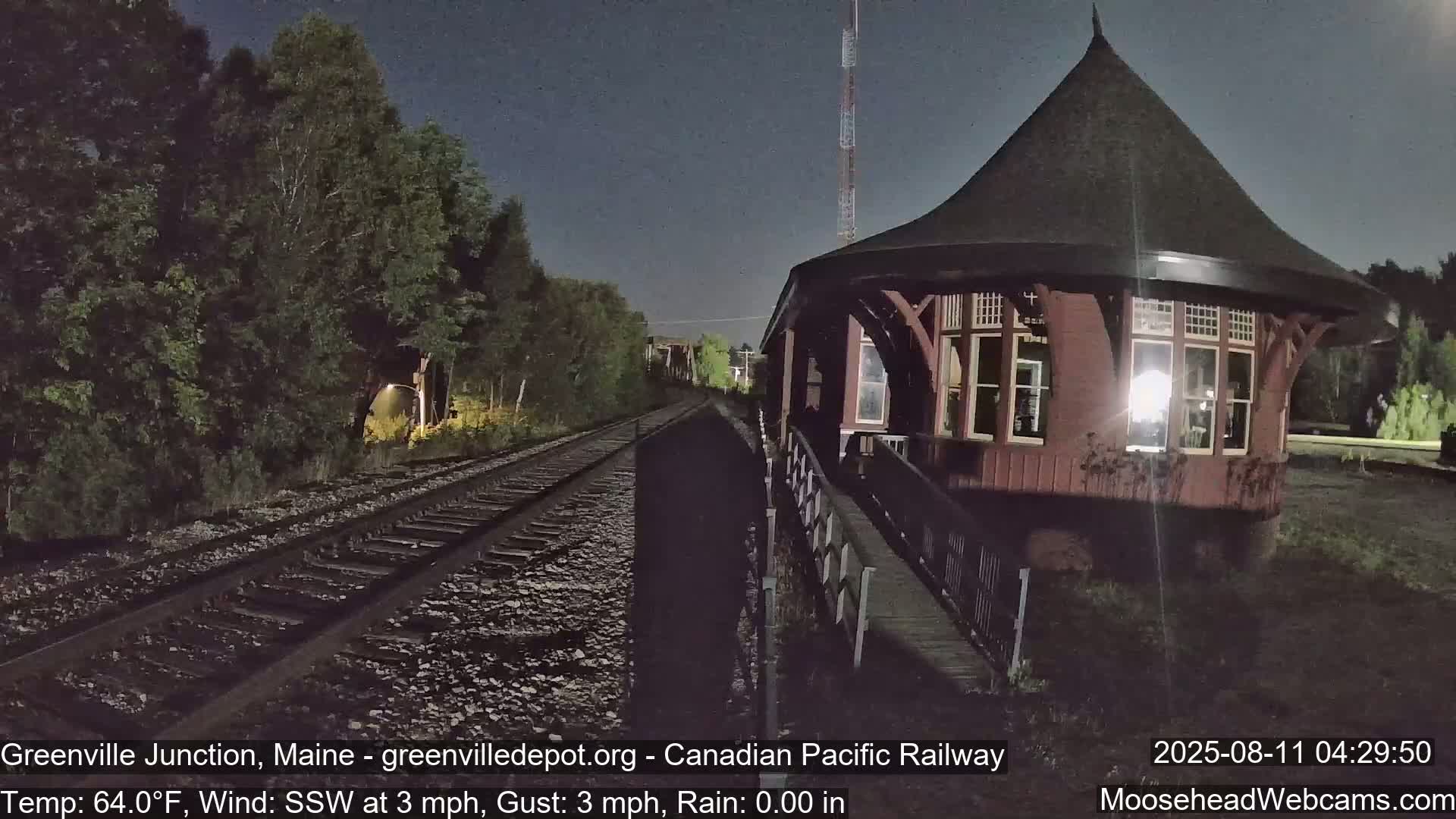 Canadian Pacific Railway , Live Cam , Greenville Junction - Greenville , Maine ,USA