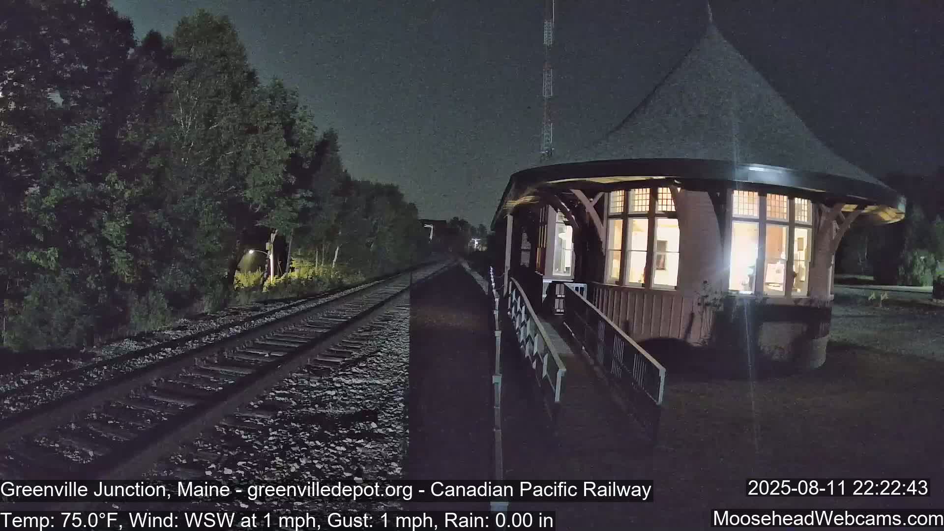 Canadian Pacific Railway , Live Cam , Greenville Junction - Greenville , Maine ,USA