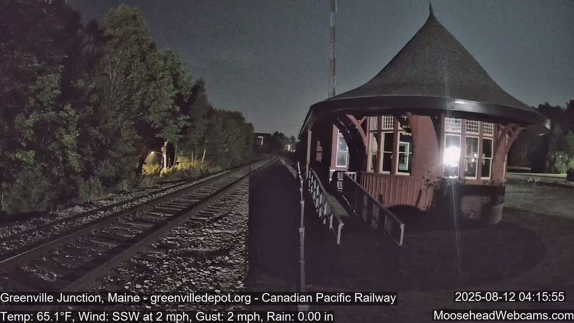 Canadian Pacific Railway , Live Cam , Greenville Junction - Greenville , Maine ,USA