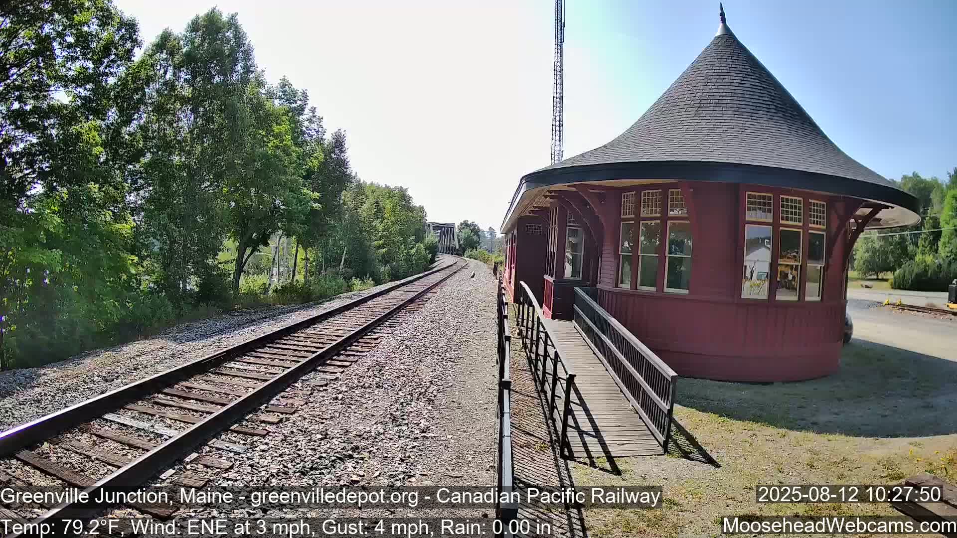 Canadian Pacific Railway , Live Cam , Greenville Junction - Greenville , Maine ,USA