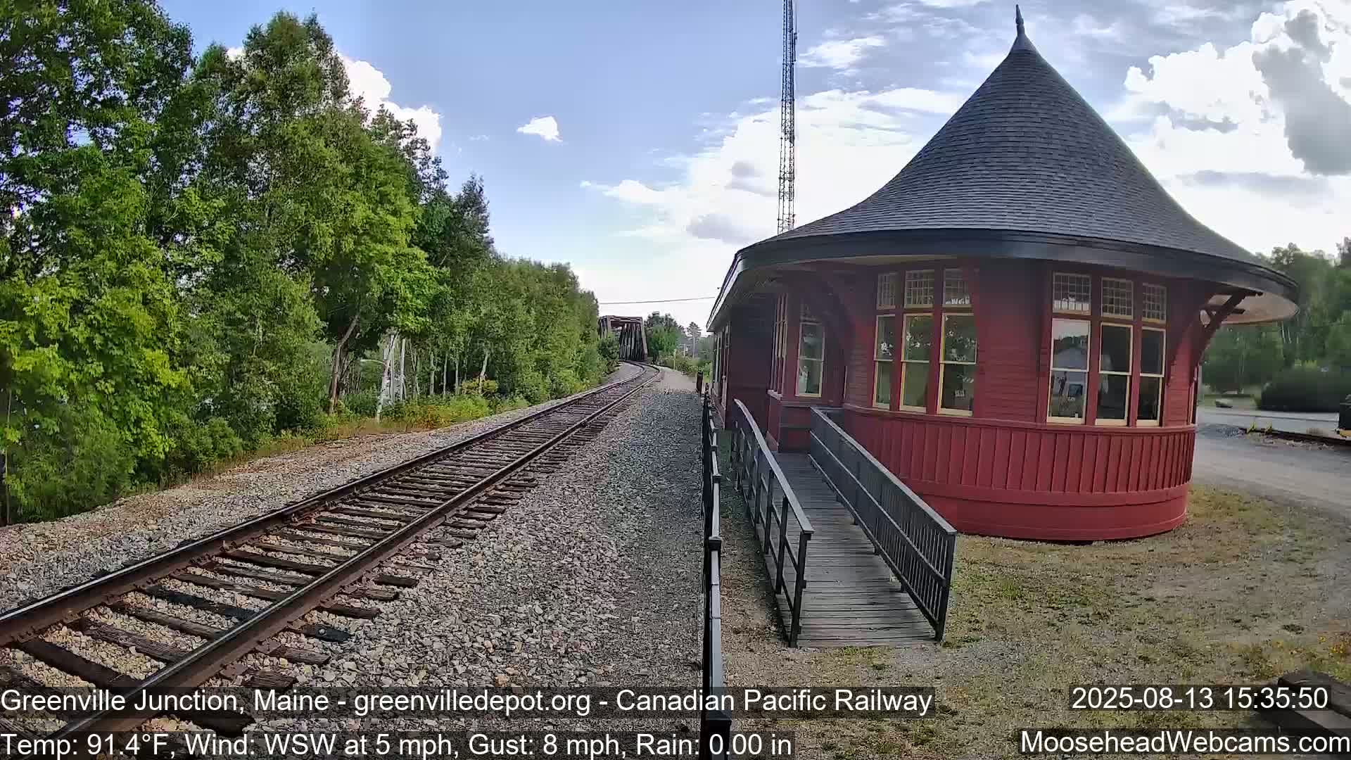 Canadian Pacific Railway , Live Cam , Greenville Junction - Greenville , Maine ,USA