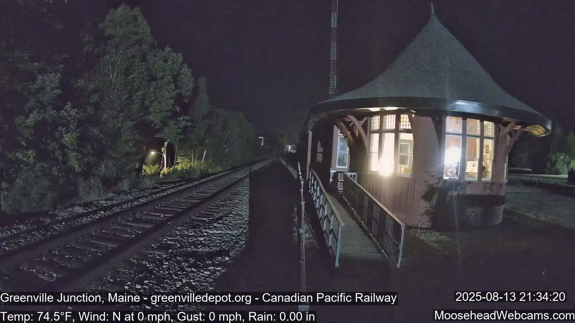 Canadian Pacific Railway , Live Cam , Greenville Junction - Greenville , Maine ,USA