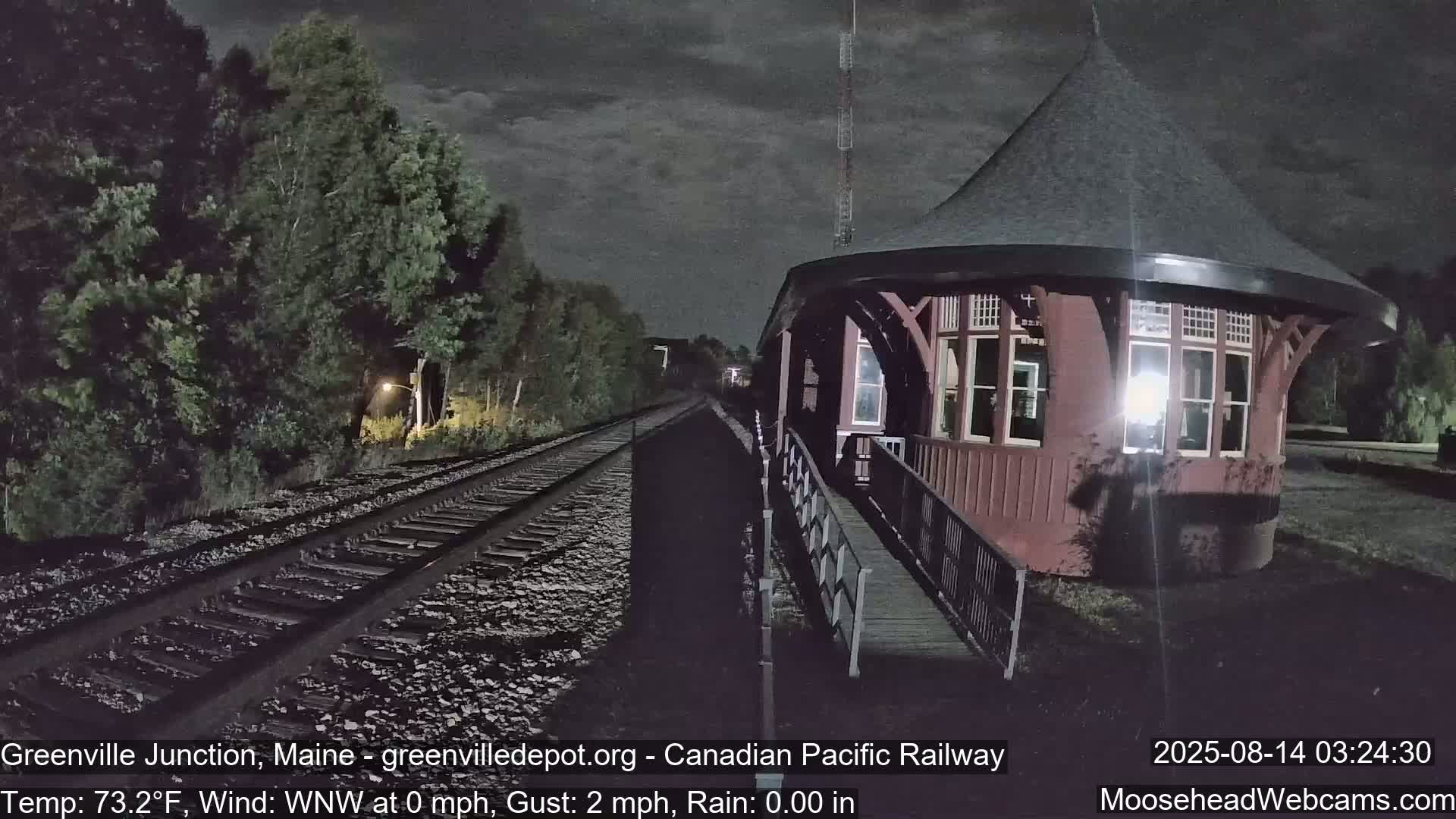 Canadian Pacific Railway , Live Cam , Greenville Junction - Greenville , Maine ,USA