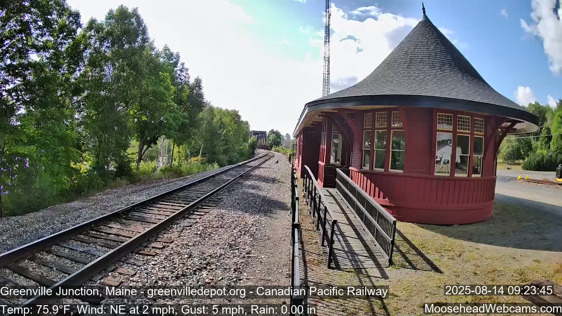 Canadian Pacific Railway , Live Cam , Greenville Junction - Greenville , Maine ,USA