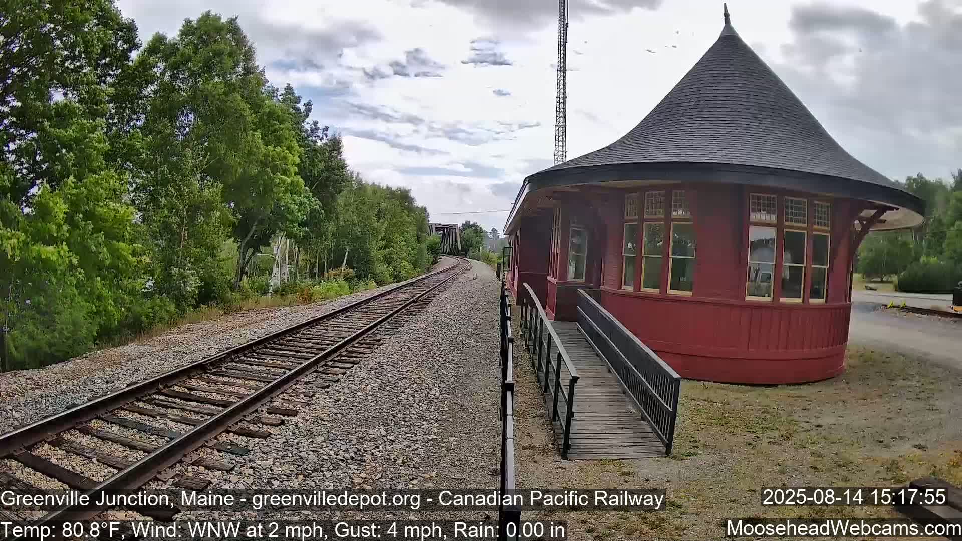 Canadian Pacific Railway , Live Cam , Greenville Junction - Greenville , Maine ,USA