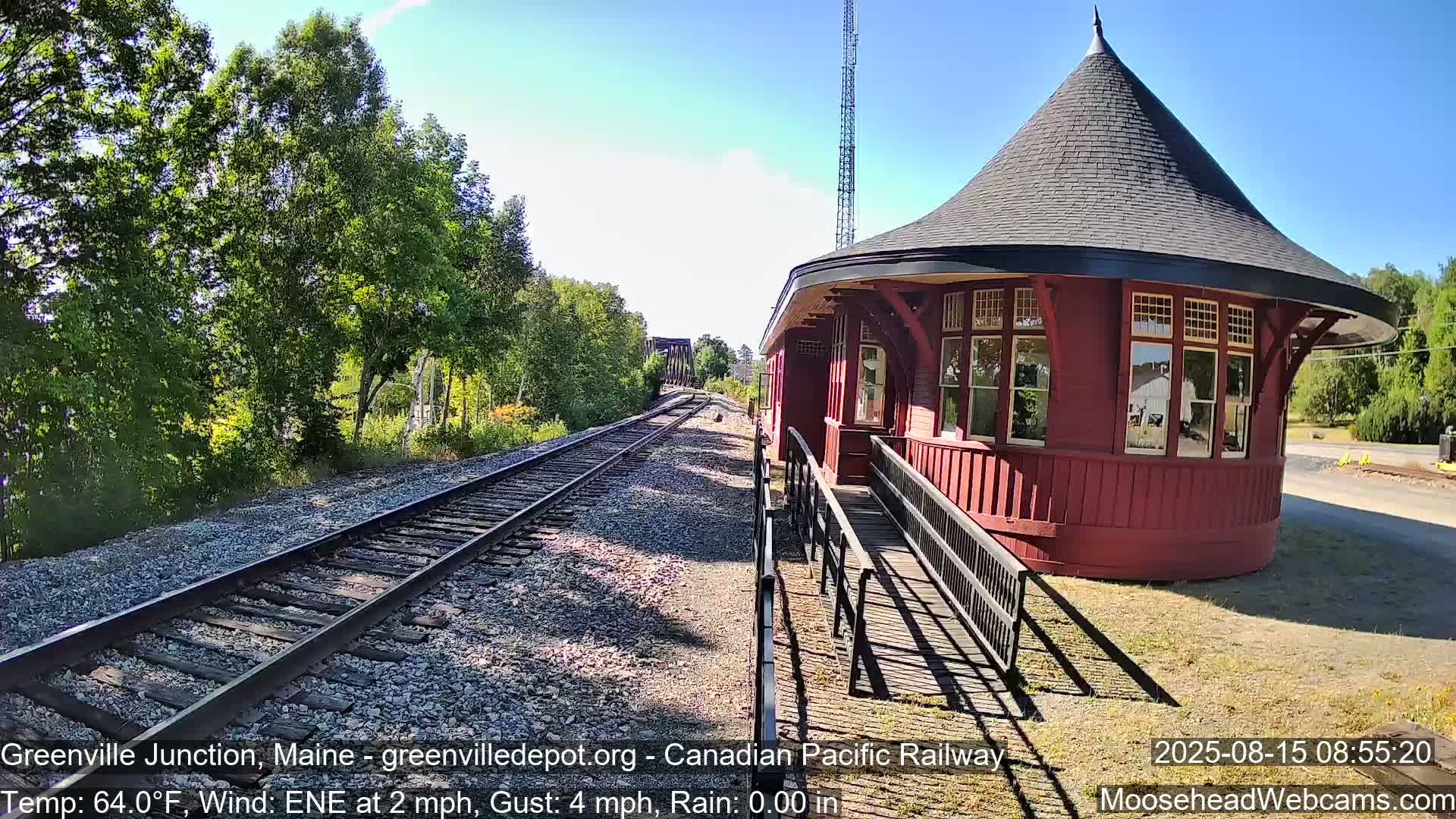Canadian Pacific Railway , Live Cam , Greenville Junction - Greenville , Maine ,USA