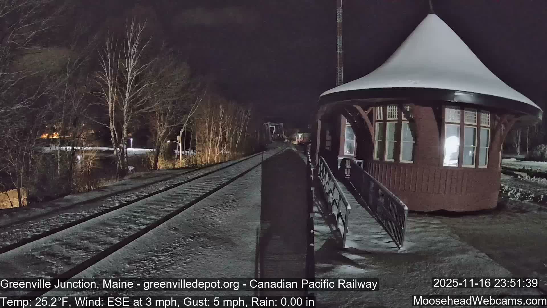 Canadian Pacific Railway , Live Cam , Greenville Junction - Greenville , Maine ,USA
