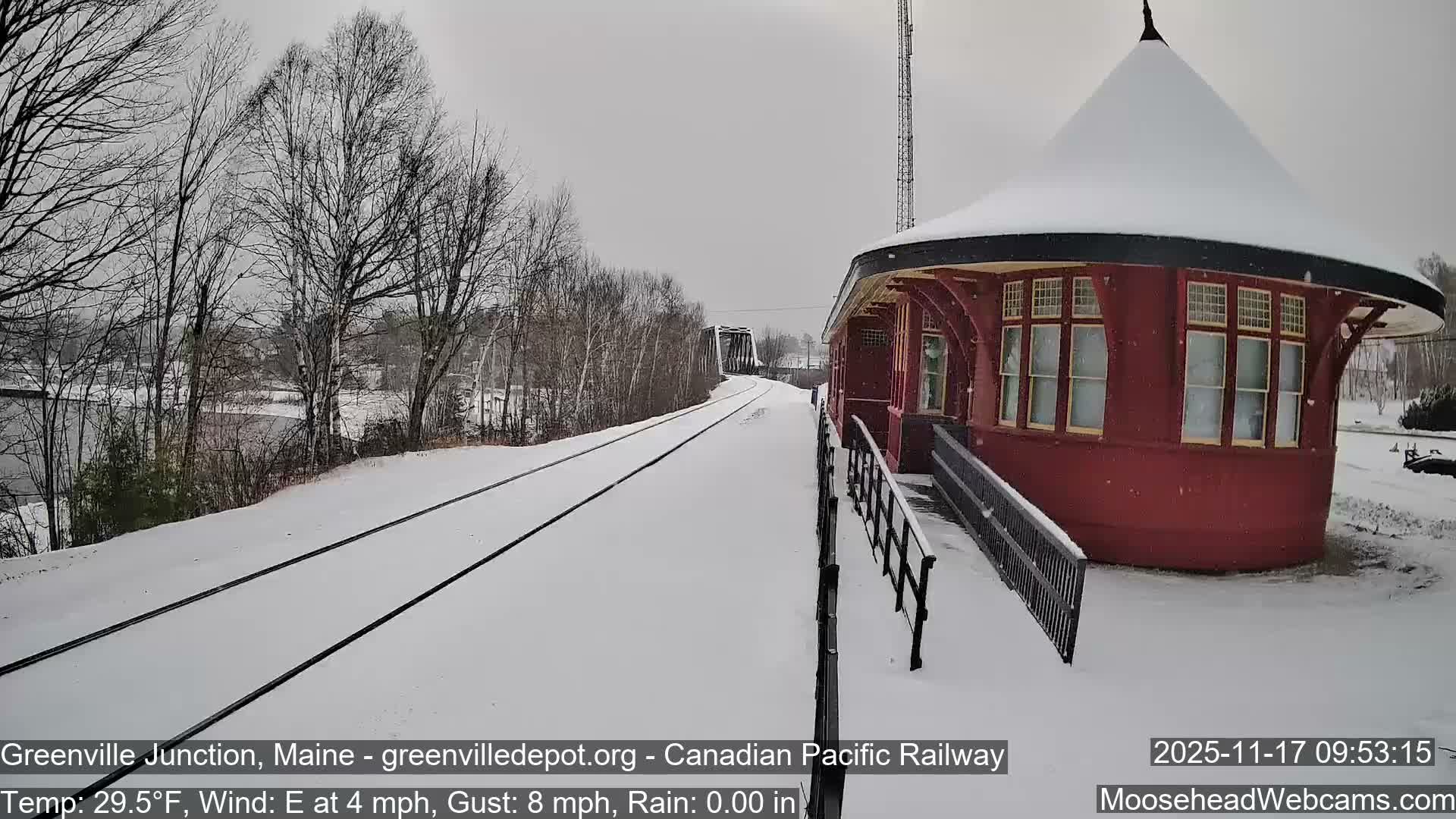 Canadian Pacific Railway , Live Cam , Greenville Junction - Greenville , Maine ,USA