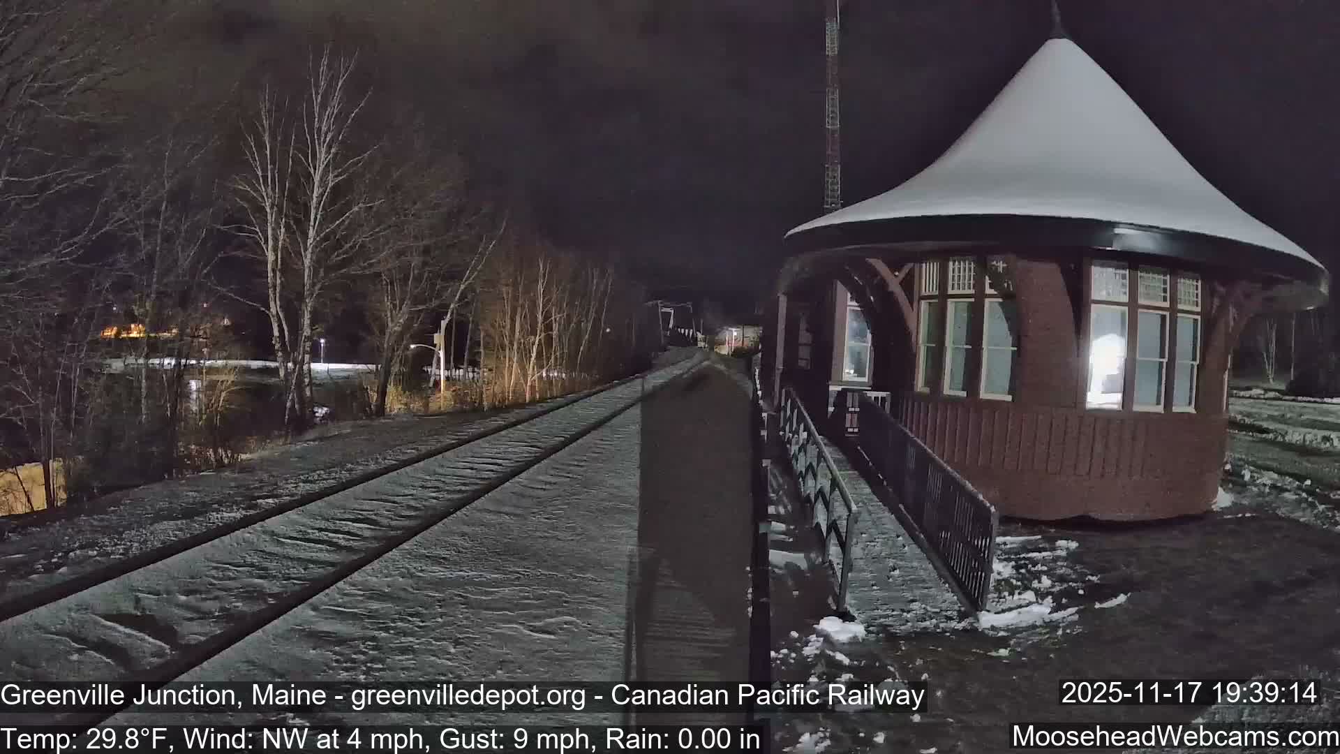 Canadian Pacific Railway , Live Cam , Greenville Junction - Greenville , Maine ,USA