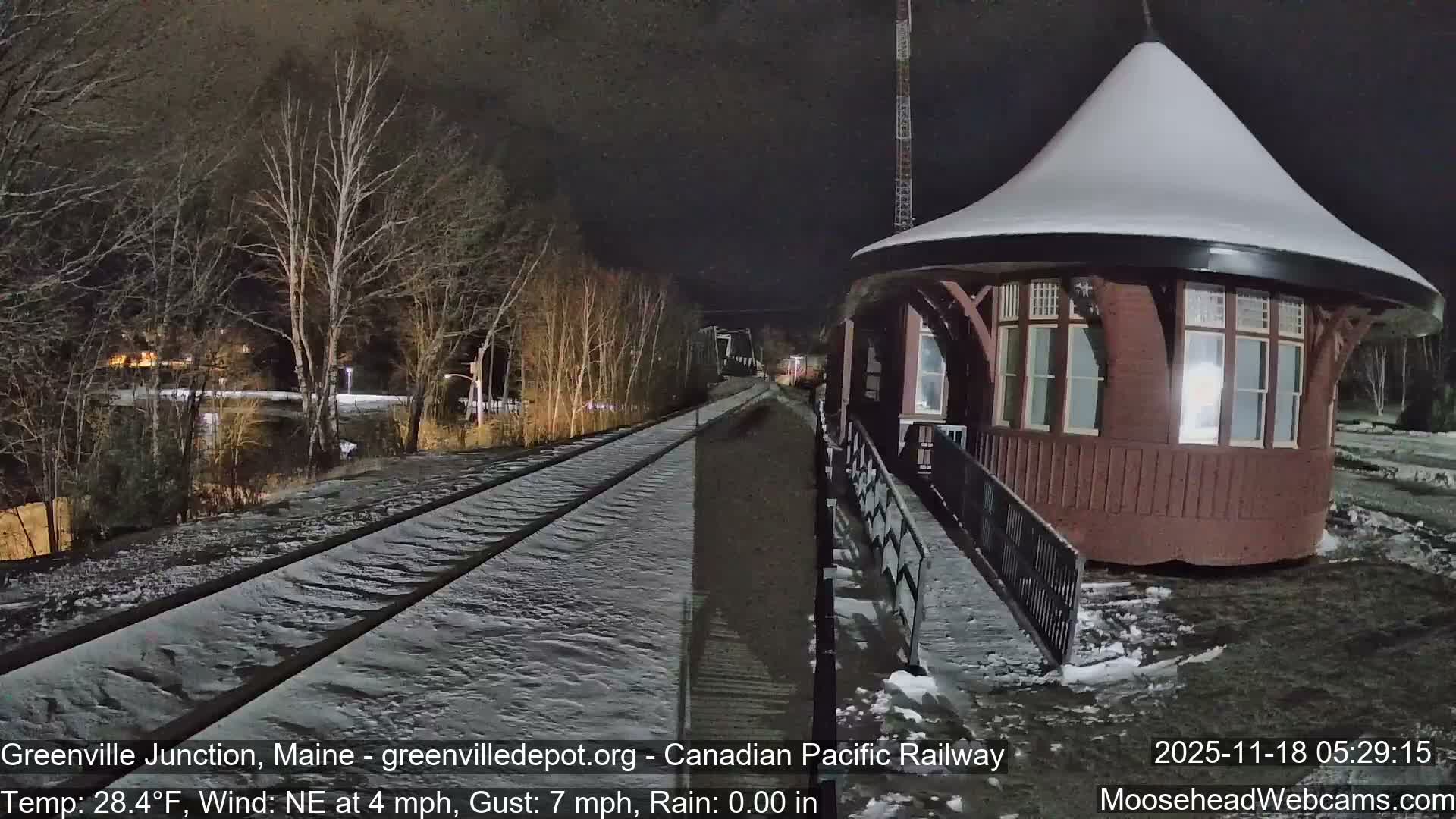 Canadian Pacific Railway , Live Cam , Greenville Junction - Greenville , Maine ,USA