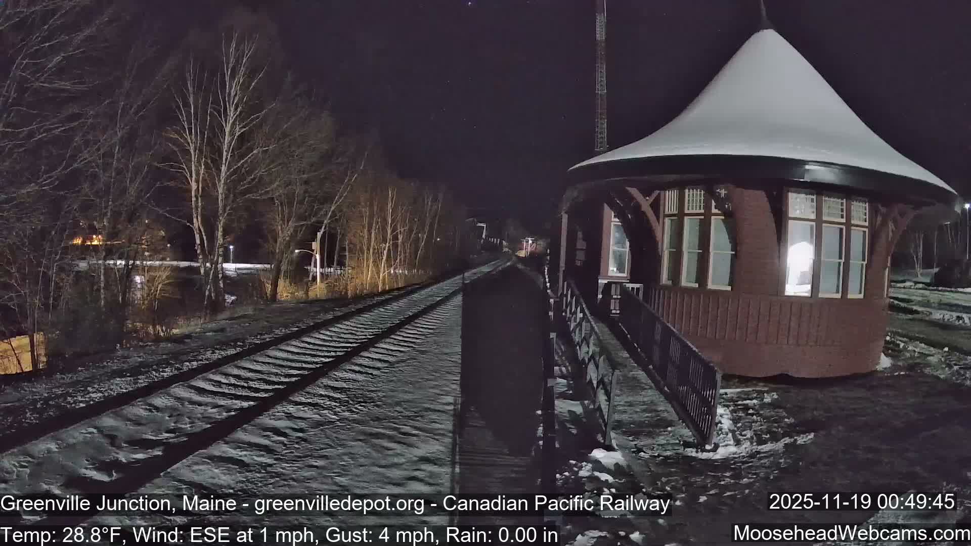 Canadian Pacific Railway , Live Cam , Greenville Junction - Greenville , Maine ,USA