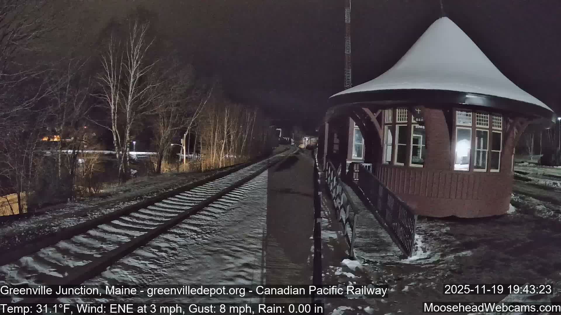 Canadian Pacific Railway , Live Cam , Greenville Junction - Greenville , Maine ,USA