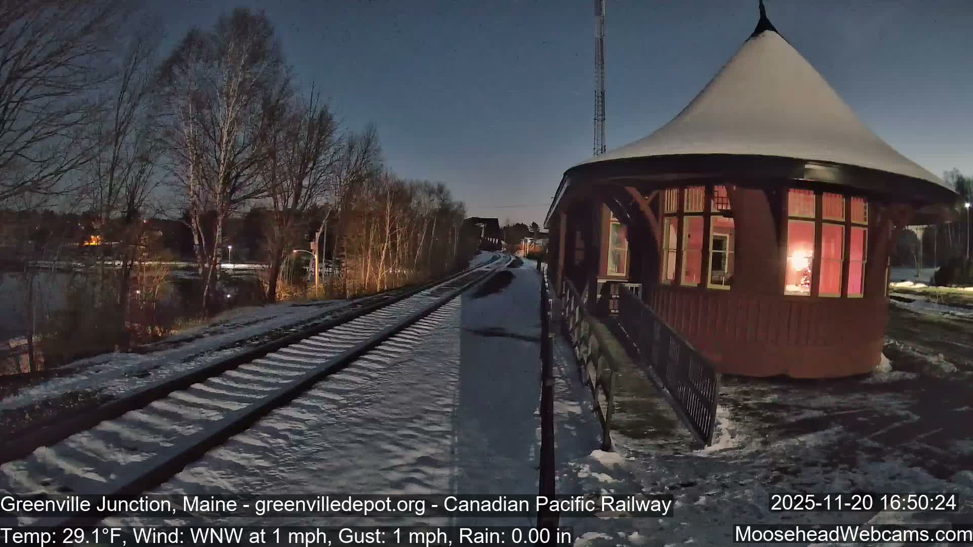 Canadian Pacific Railway , Live Cam , Greenville Junction - Greenville , Maine ,USA