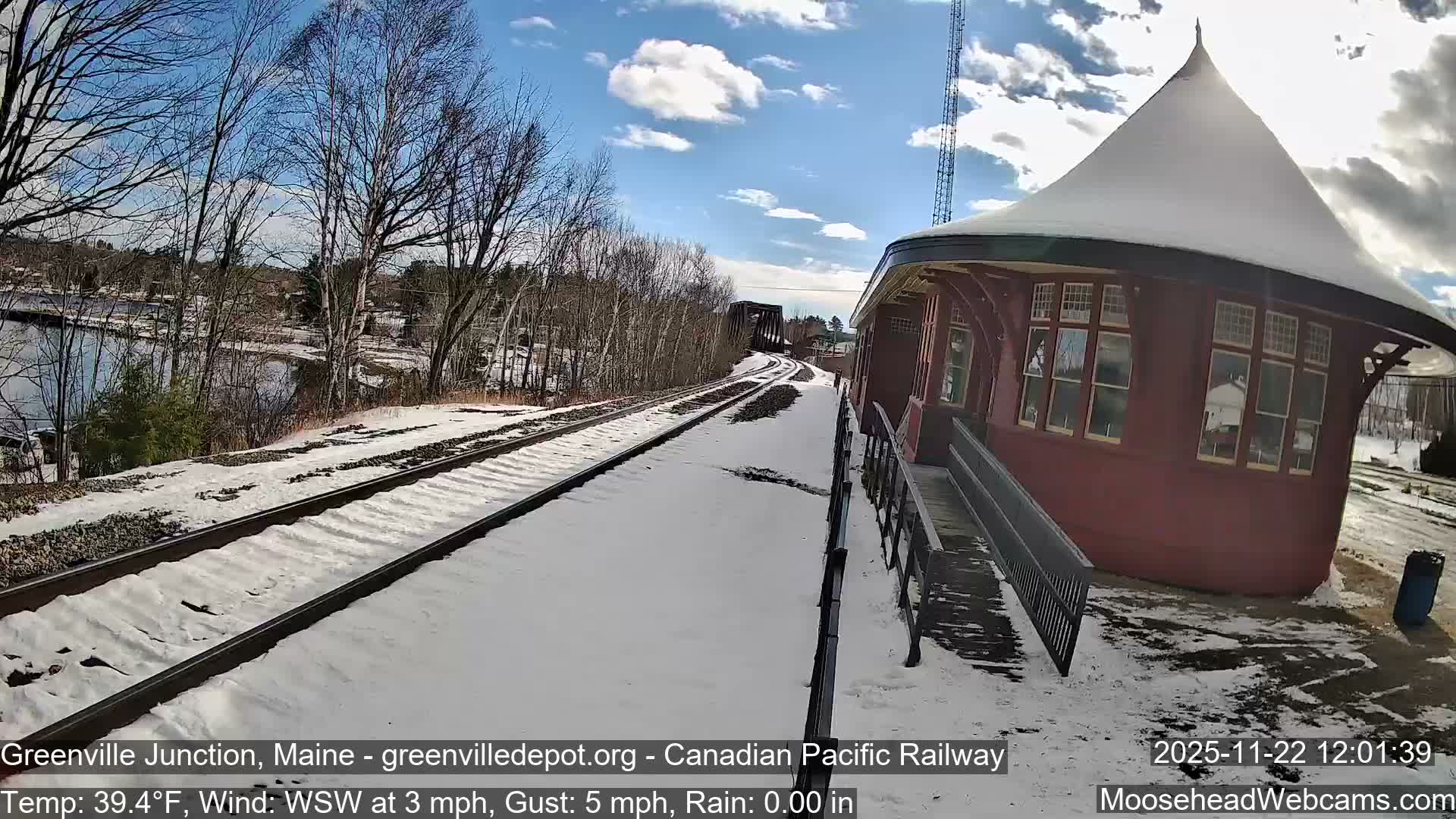 Canadian Pacific Railway , Live Cam , Greenville Junction - Greenville , Maine ,USA
