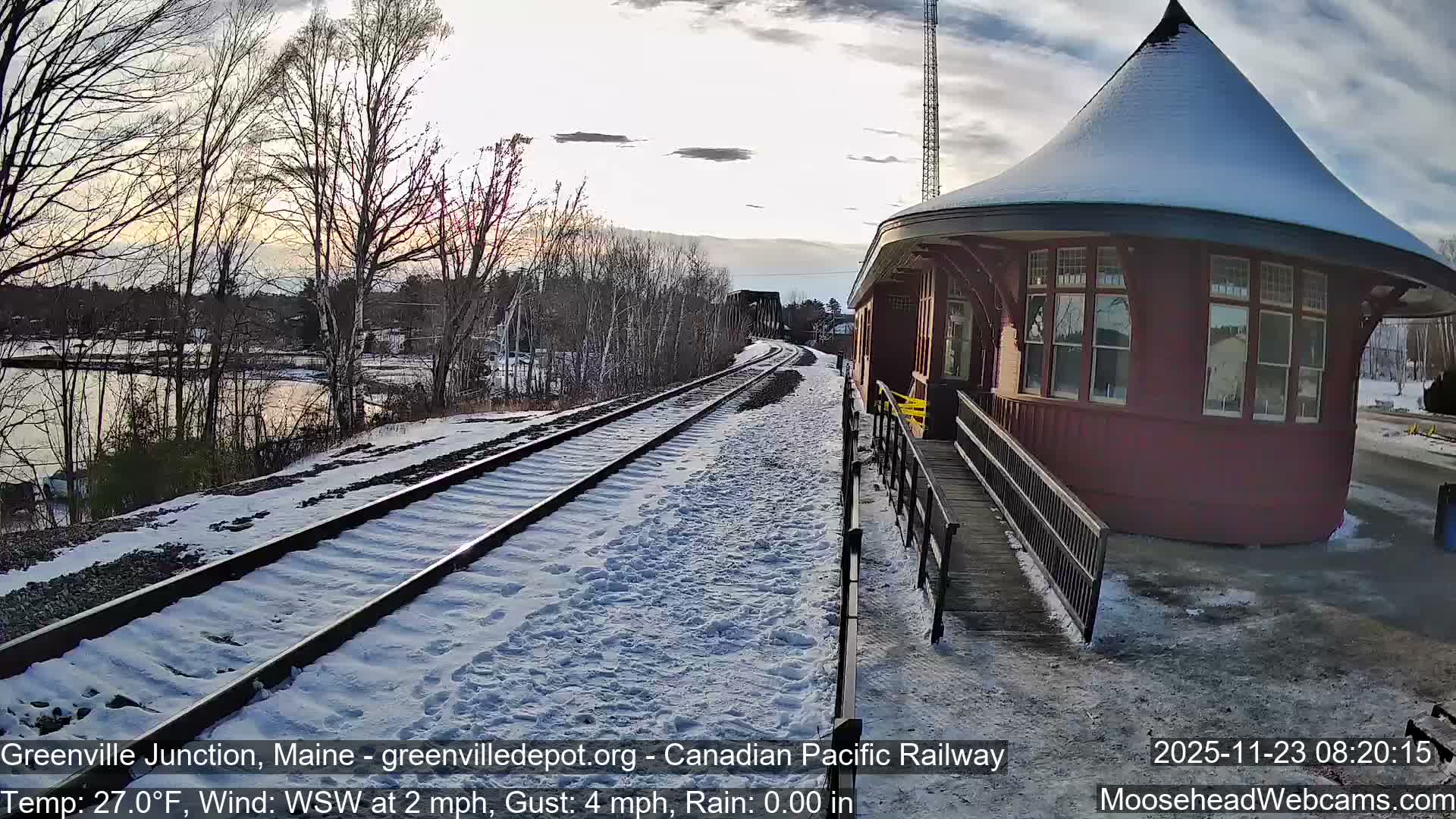Canadian Pacific Railway , Live Cam , Greenville Junction - Greenville , Maine ,USA