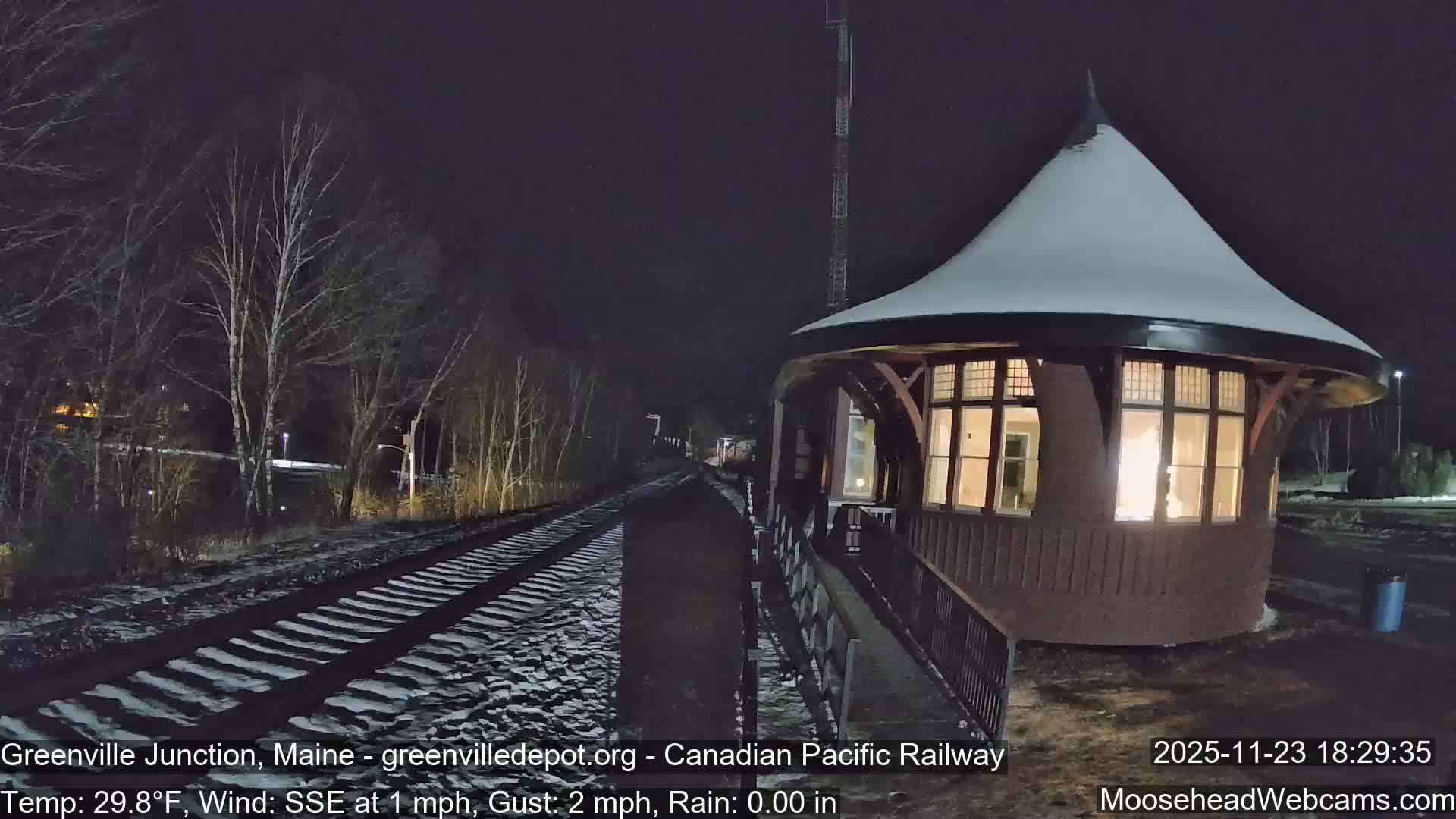 Canadian Pacific Railway , Live Cam , Greenville Junction - Greenville , Maine ,USA