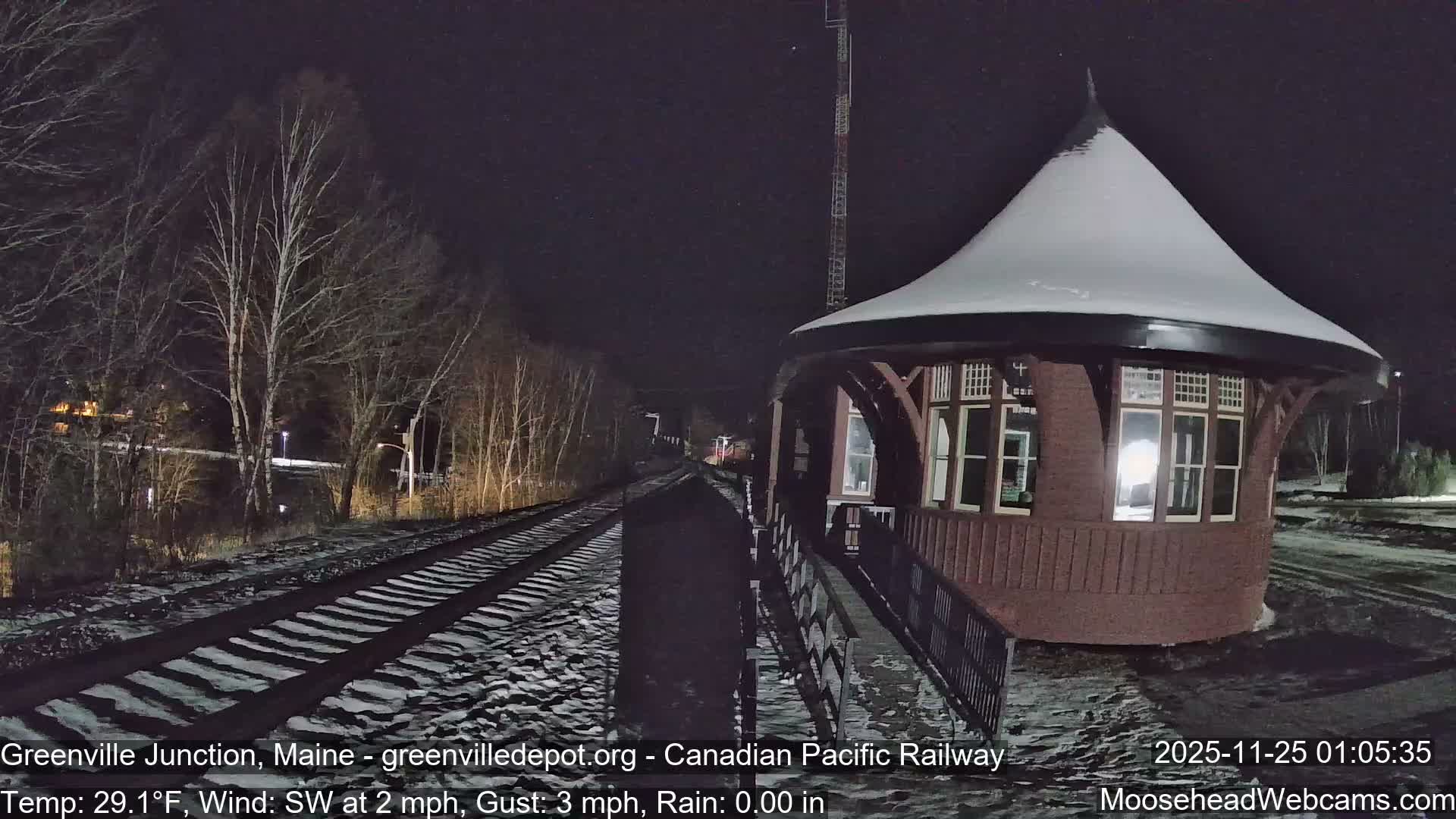 Canadian Pacific Railway , Live Cam , Greenville Junction - Greenville , Maine ,USA