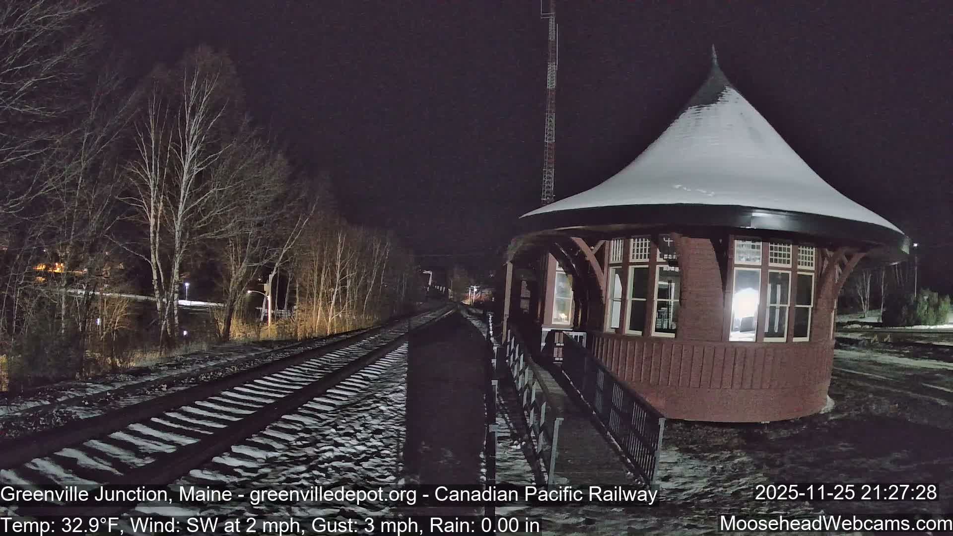 Canadian Pacific Railway , Live Cam , Greenville Junction - Greenville , Maine ,USA