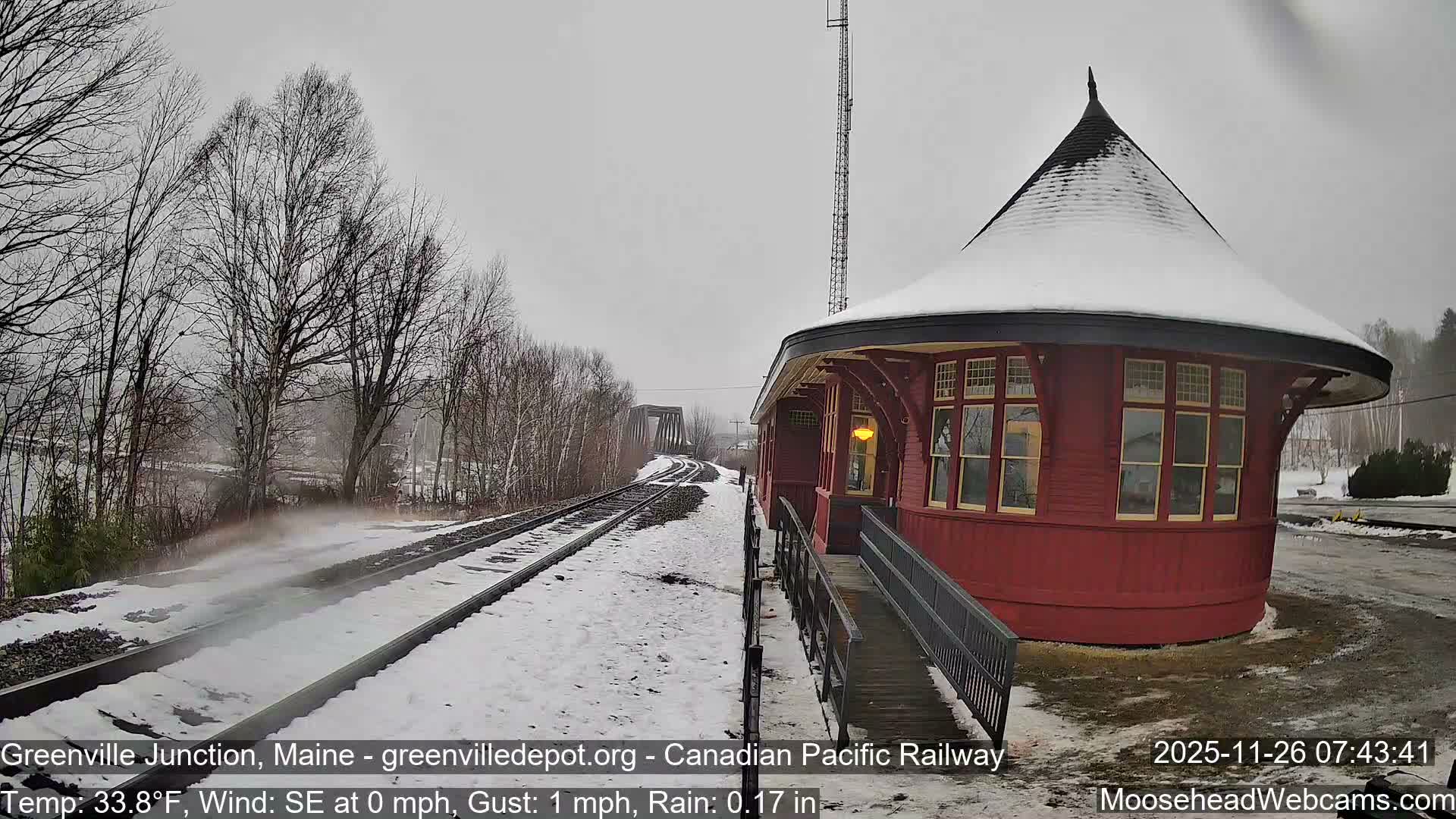 Canadian Pacific Railway , Live Cam , Greenville Junction - Greenville , Maine ,USA