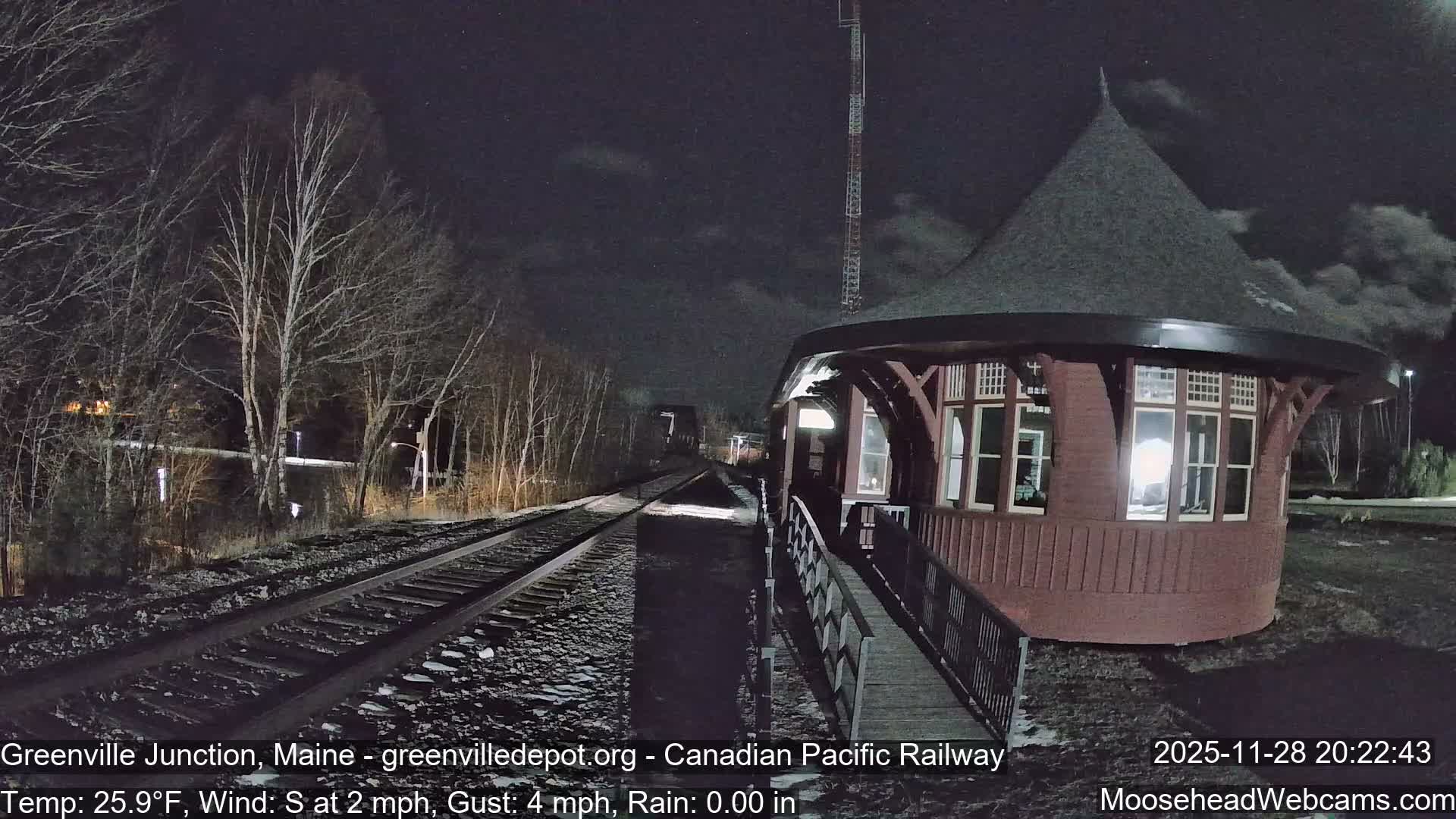 Canadian Pacific Railway , Live Cam , Greenville Junction - Greenville , Maine ,USA