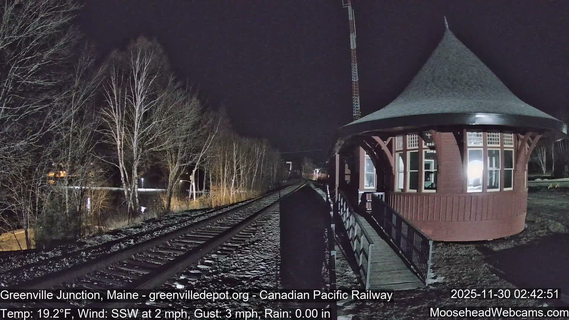Canadian Pacific Railway , Live Cam , Greenville Junction - Greenville , Maine ,USA