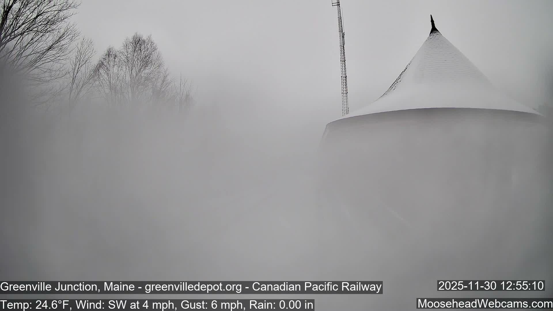 Canadian Pacific Railway , Live Cam , Greenville Junction - Greenville , Maine ,USA
