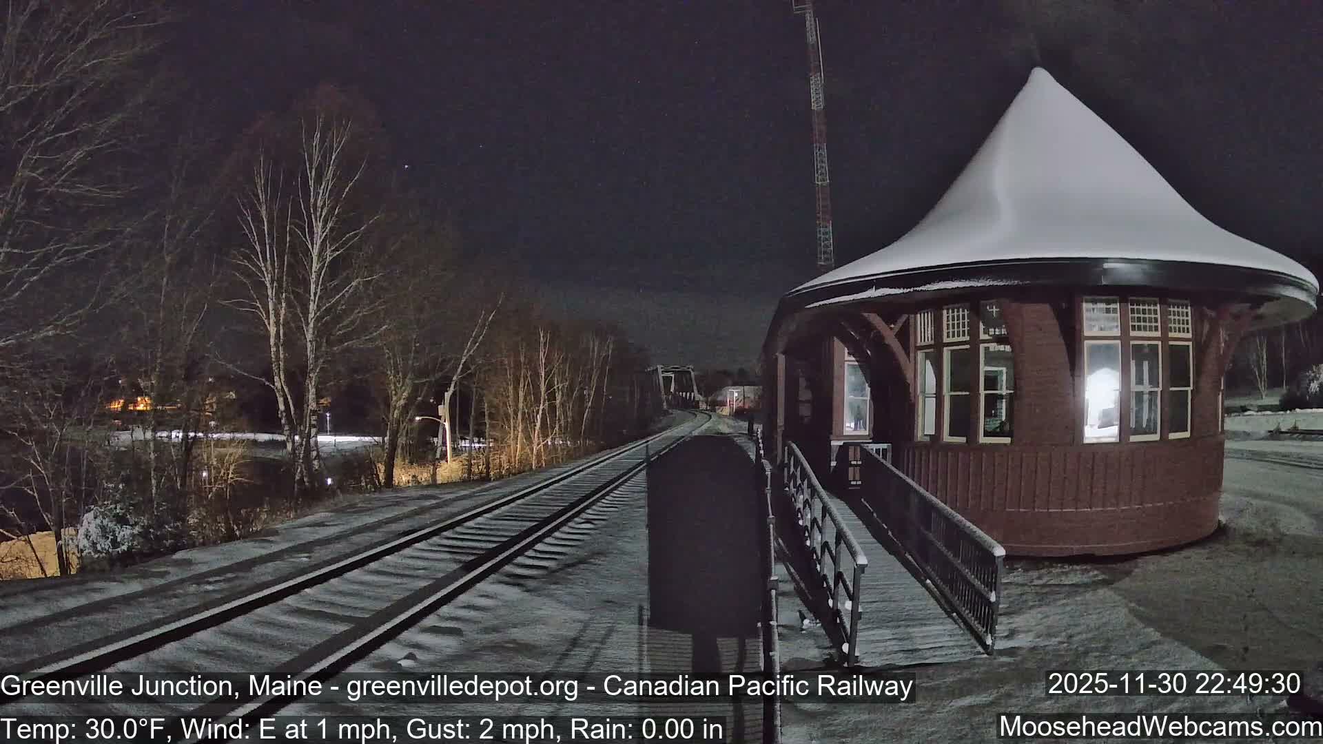 Canadian Pacific Railway , Live Cam , Greenville Junction - Greenville , Maine ,USA