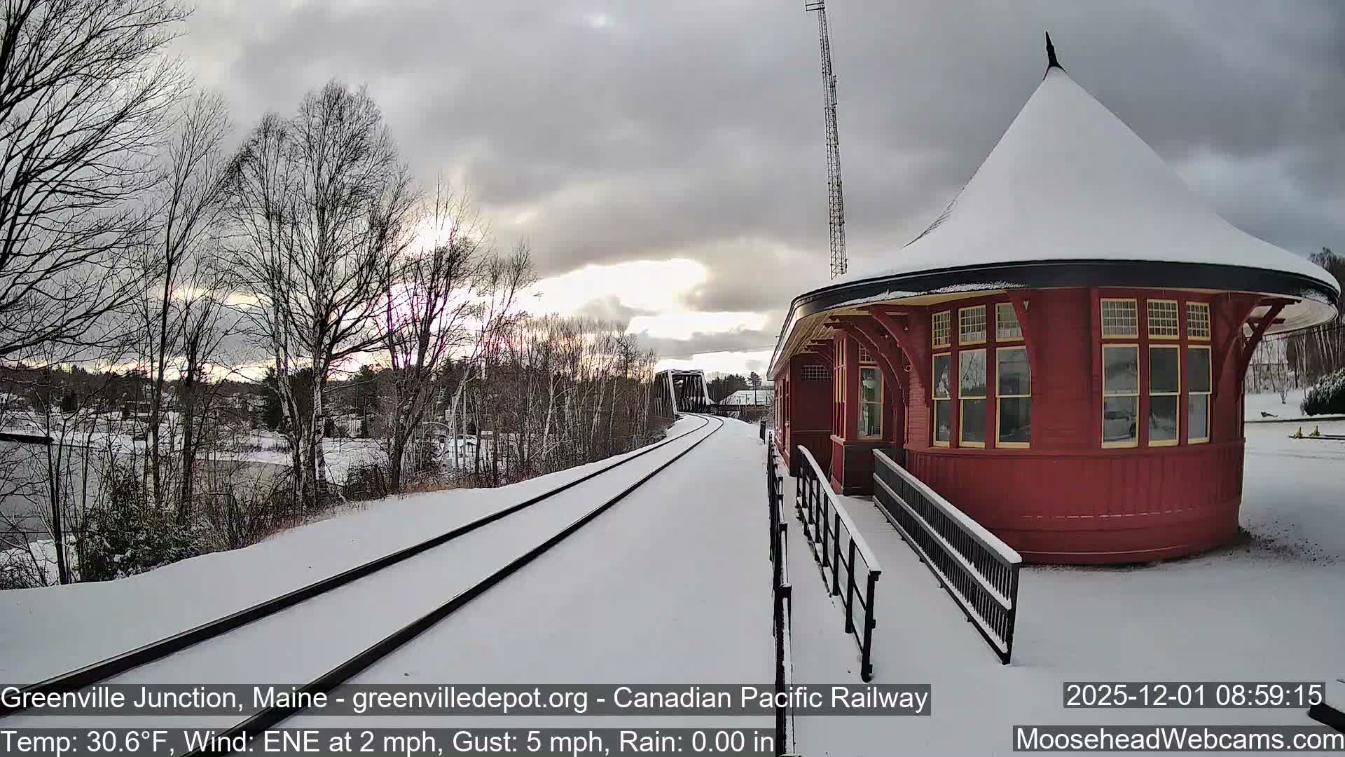 Canadian Pacific Railway , Live Cam , Greenville Junction - Greenville , Maine ,USA