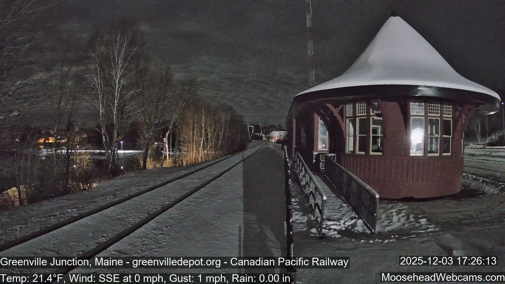 Canadian Pacific Railway , Live Cam , Greenville Junction - Greenville , Maine ,USA