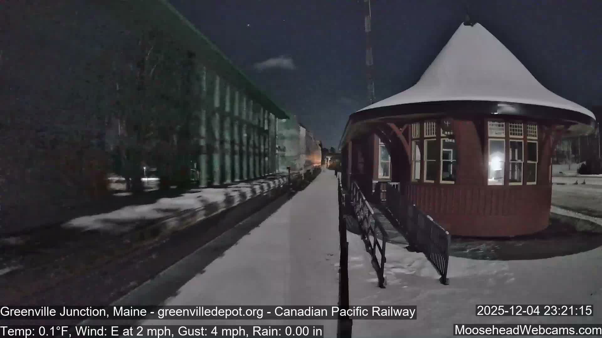Canadian Pacific Railway , Live Cam , Greenville Junction - Greenville , Maine ,USA