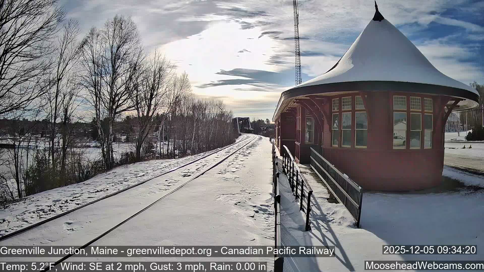 Canadian Pacific Railway , Live Cam , Greenville Junction - Greenville , Maine ,USA