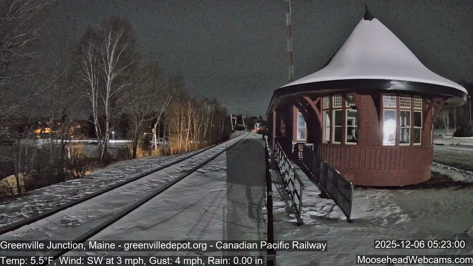 Canadian Pacific Railway , Live Cam , Greenville Junction - Greenville , Maine ,USA
