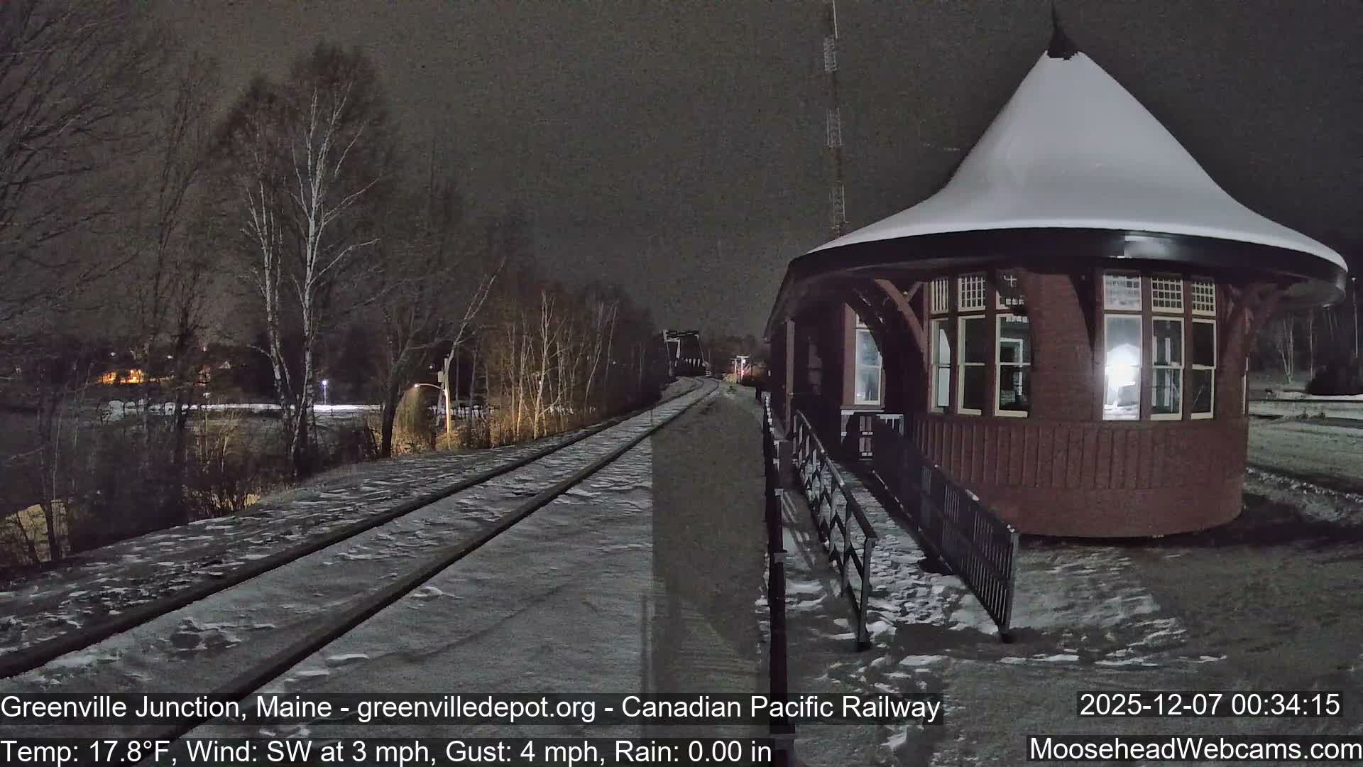 Canadian Pacific Railway , Live Cam , Greenville Junction - Greenville , Maine ,USA
