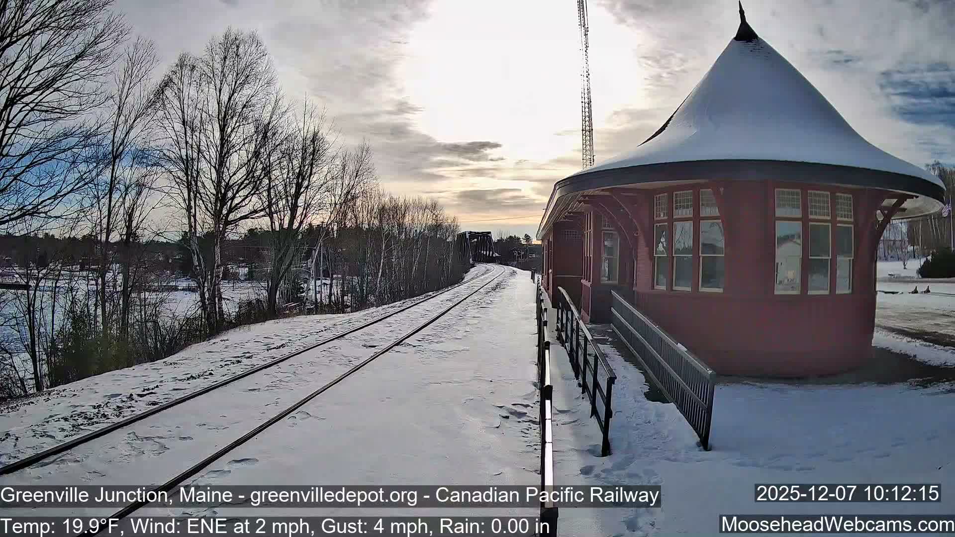 Canadian Pacific Railway , Live Cam , Greenville Junction - Greenville , Maine ,USA
