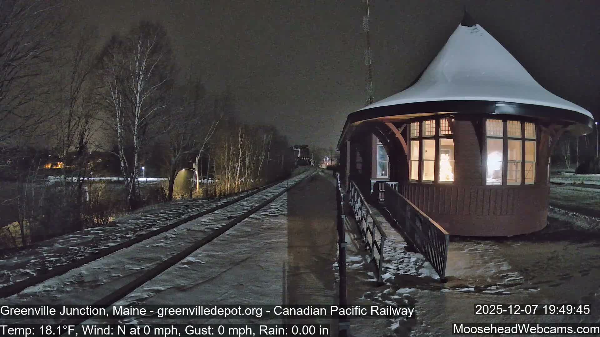 Canadian Pacific Railway , Live Cam , Greenville Junction - Greenville , Maine ,USA