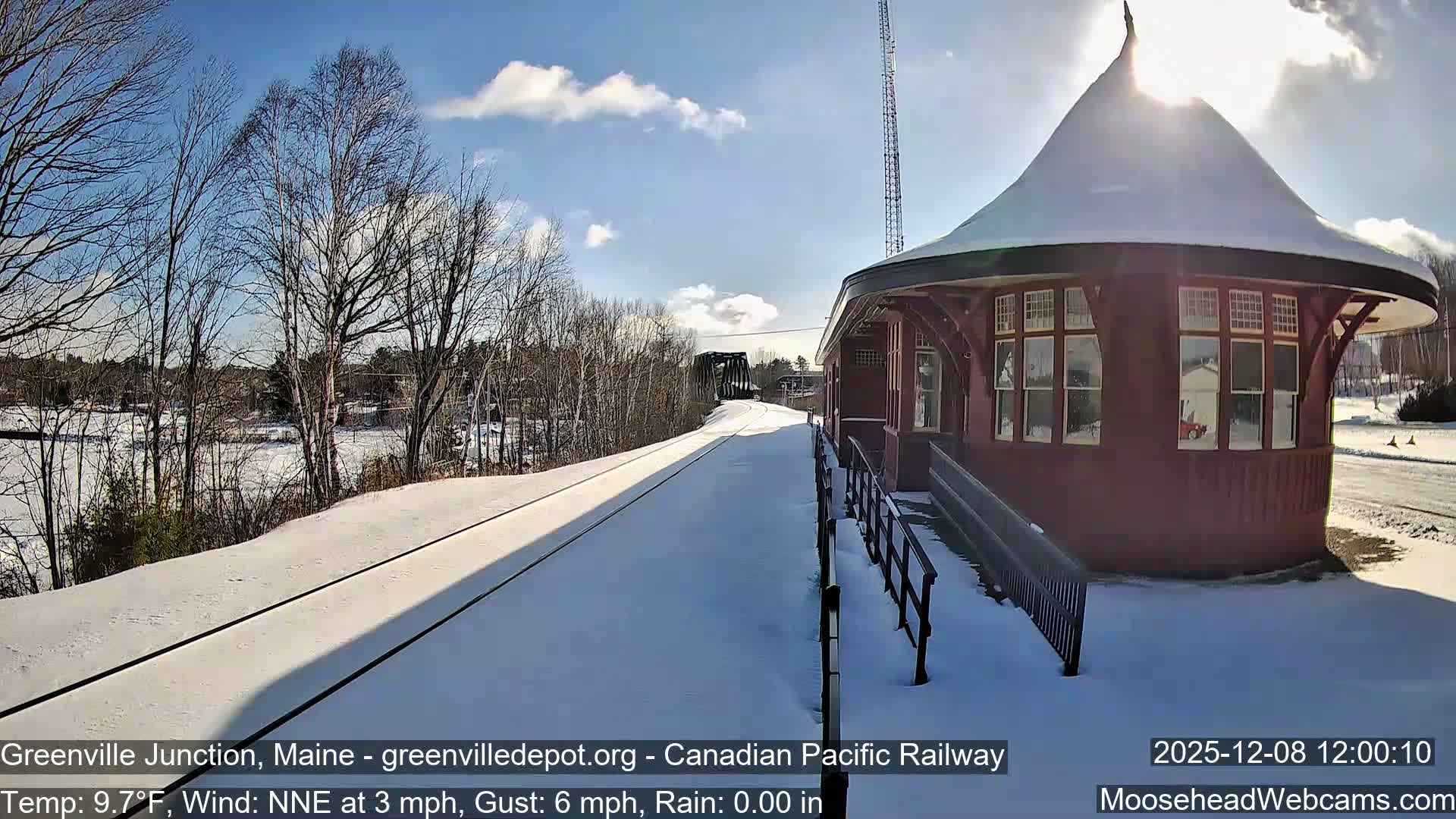 Canadian Pacific Railway , Live Cam , Greenville Junction - Greenville , Maine ,USA