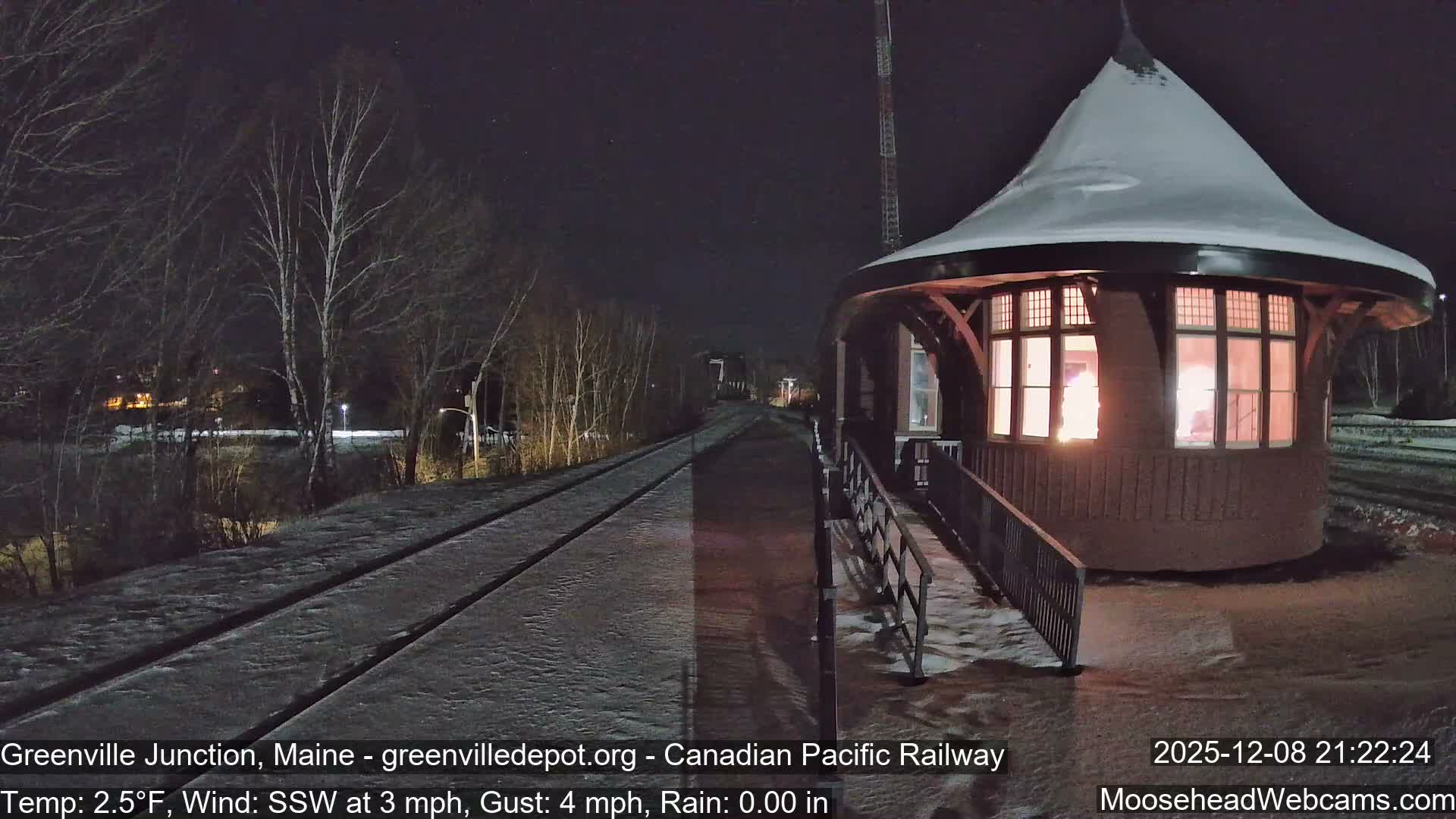 Canadian Pacific Railway , Live Cam , Greenville Junction - Greenville , Maine ,USA