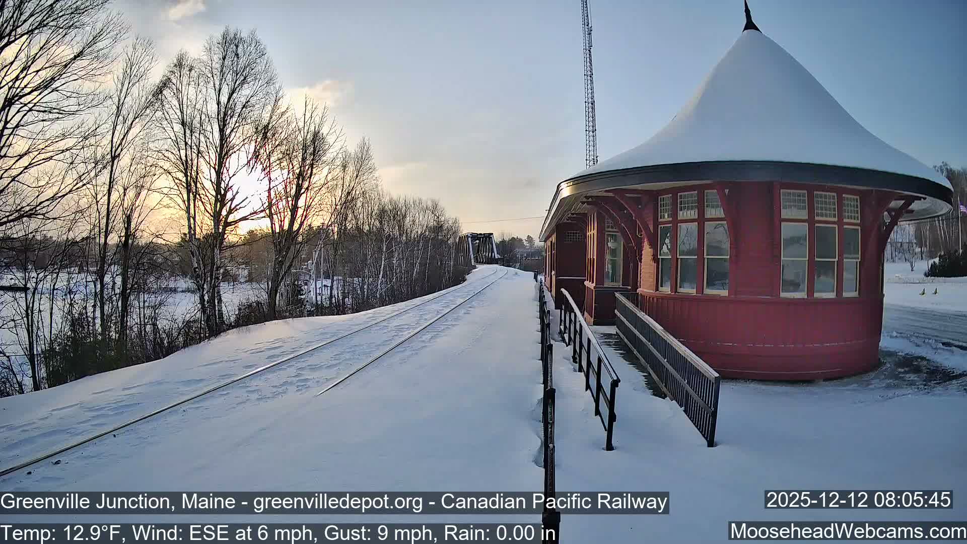 Canadian Pacific Railway , Live Cam , Greenville Junction - Greenville , Maine ,USA