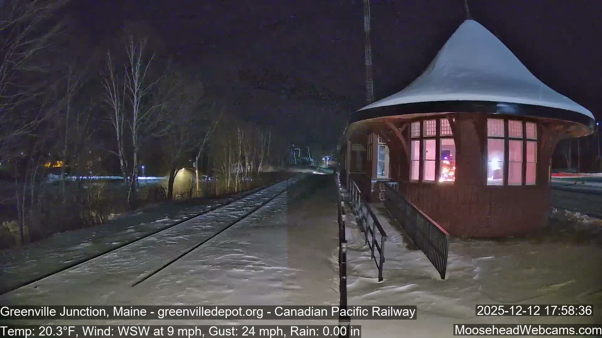 Canadian Pacific Railway , Live Cam , Greenville Junction - Greenville , Maine ,USA