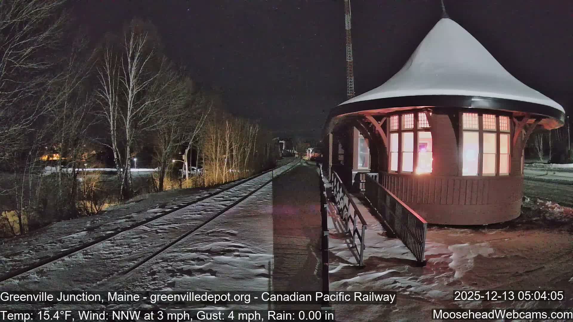 Canadian Pacific Railway , Live Cam , Greenville Junction - Greenville , Maine ,USA