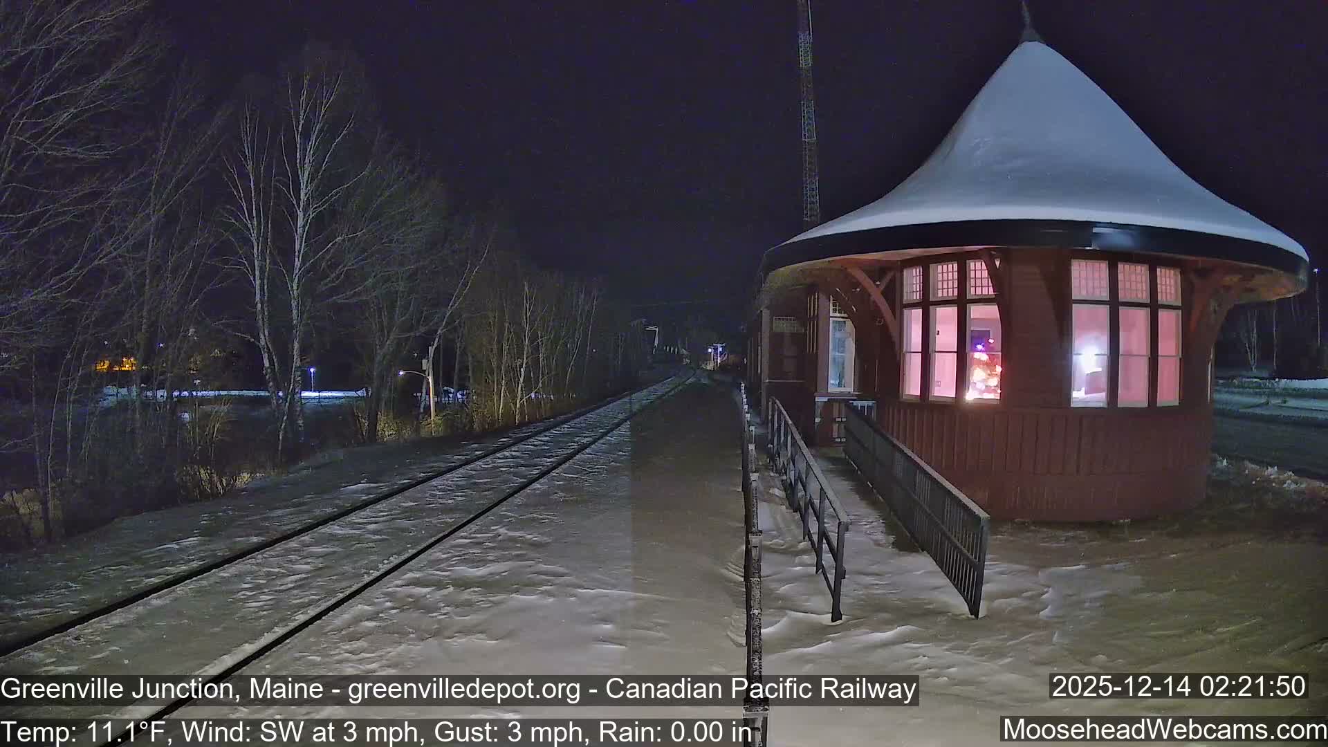 Canadian Pacific Railway , Live Cam , Greenville Junction - Greenville , Maine ,USA